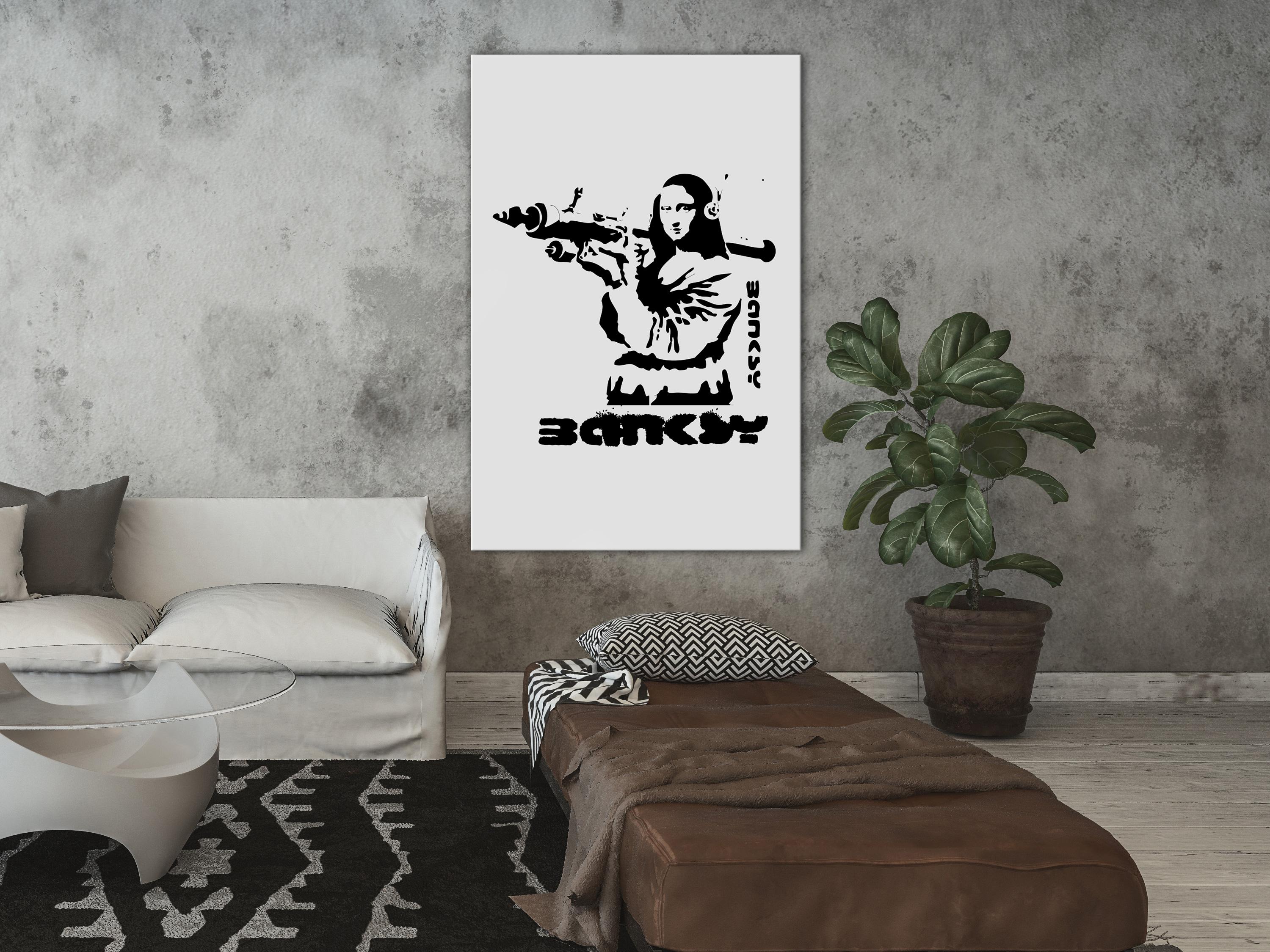 Billede - Mona Lisa with a Bazooka (1 Part) Vertical - 20 x 30 cm - Premium Print billede