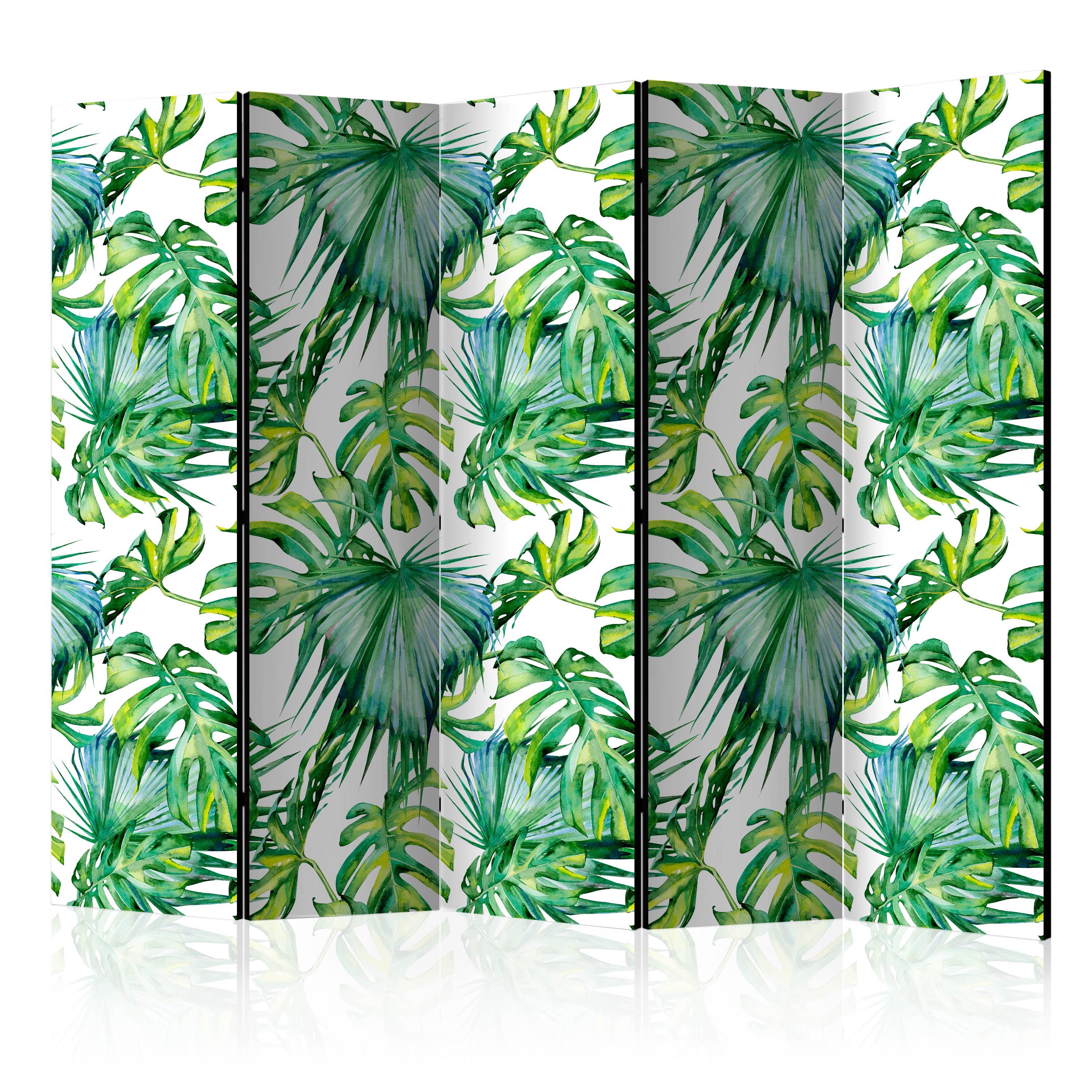 Skærmvæg – Jungle Leaves II – 225 x 172 cm – Dobbeltsidet