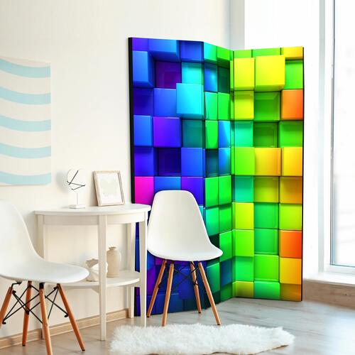 Skærmvæg - Colourful Cubes