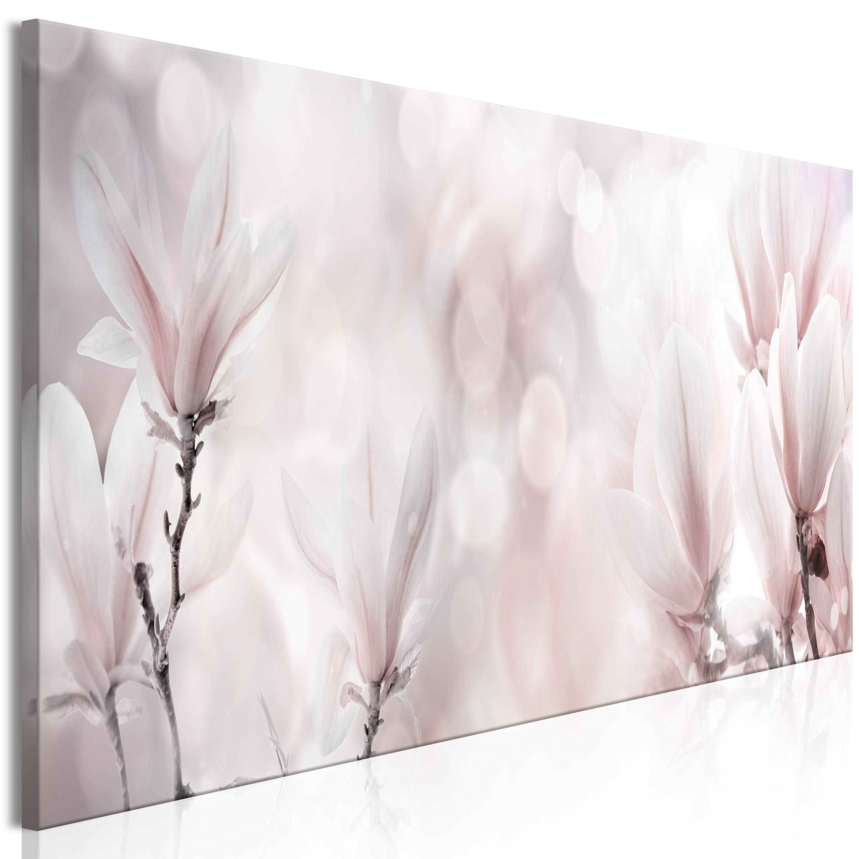 Billede - Misty Flowers (1 Part) Narrow - 90 x 30 cm - På italiensk lærred billede
