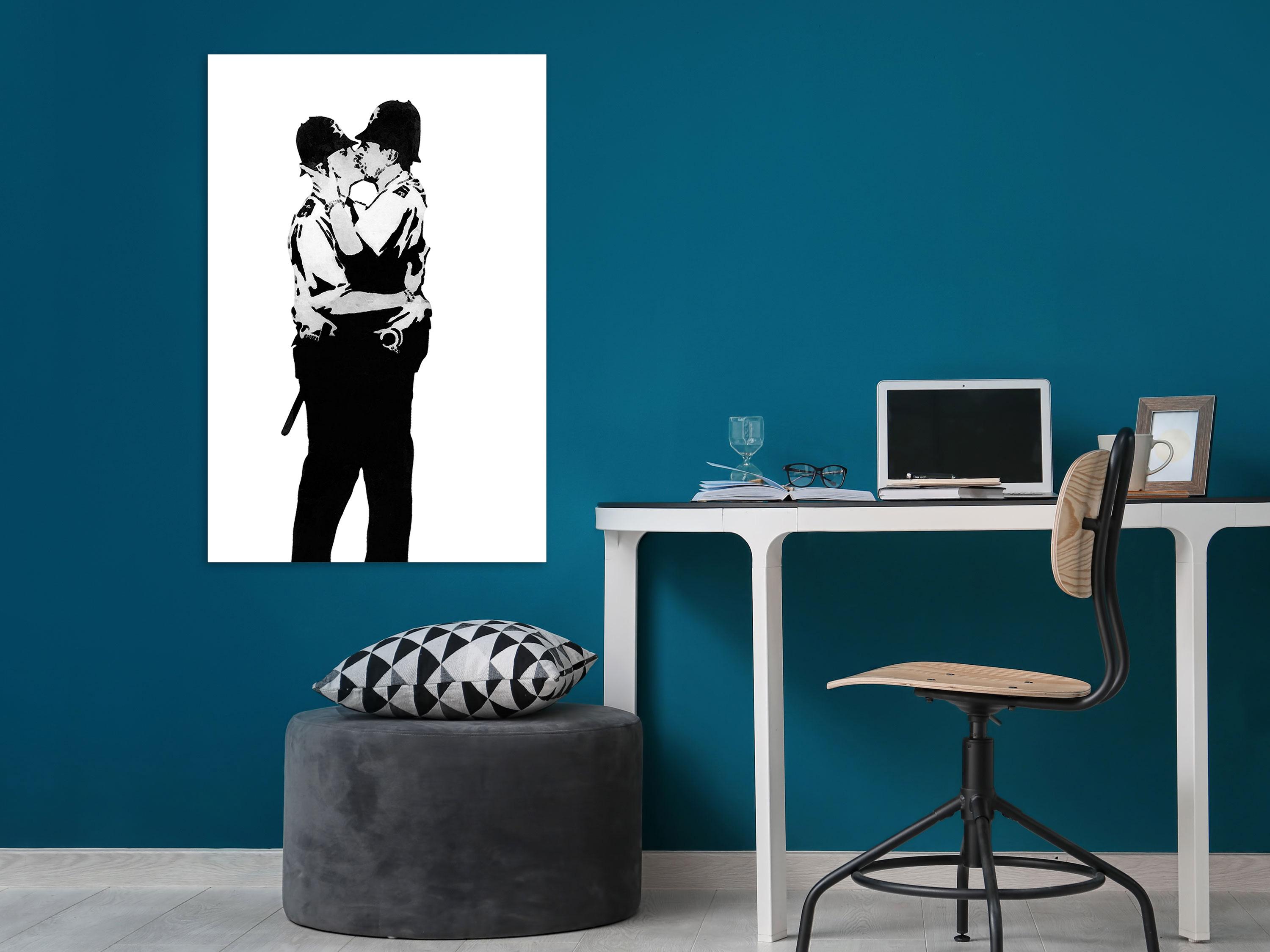 Billede - Kissing Coppers (1 Part) Vertical - 40 x 60 cm - Premium Print billede