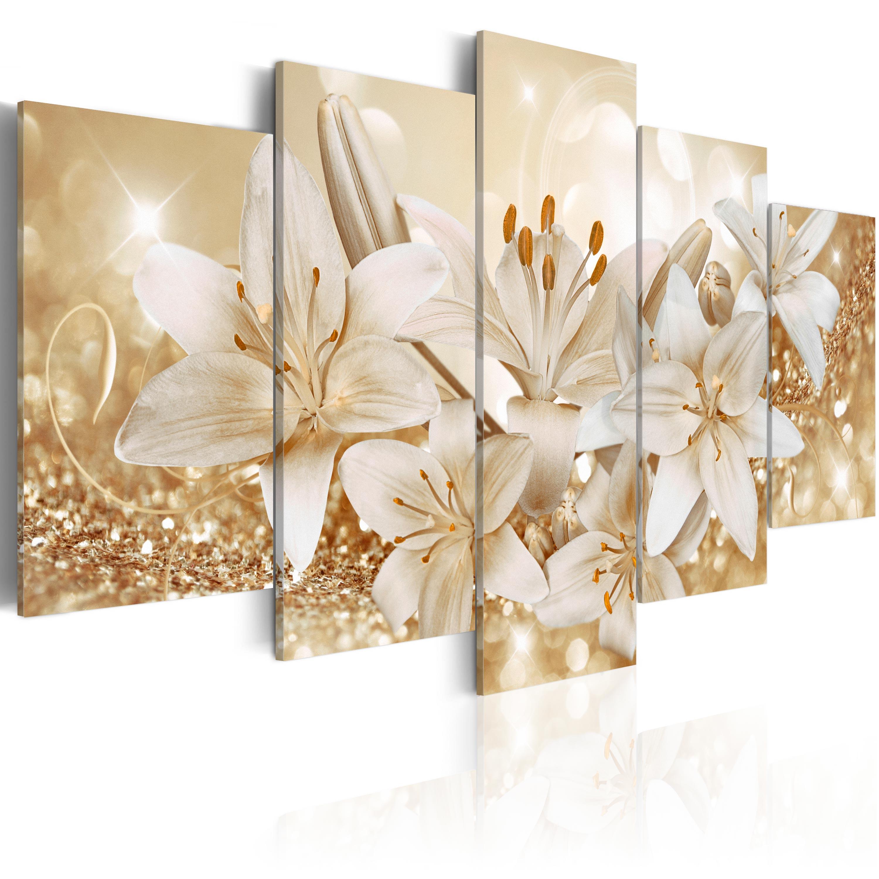 Billede - Golden Bouquet - 100 x 50 cm - Standard billede