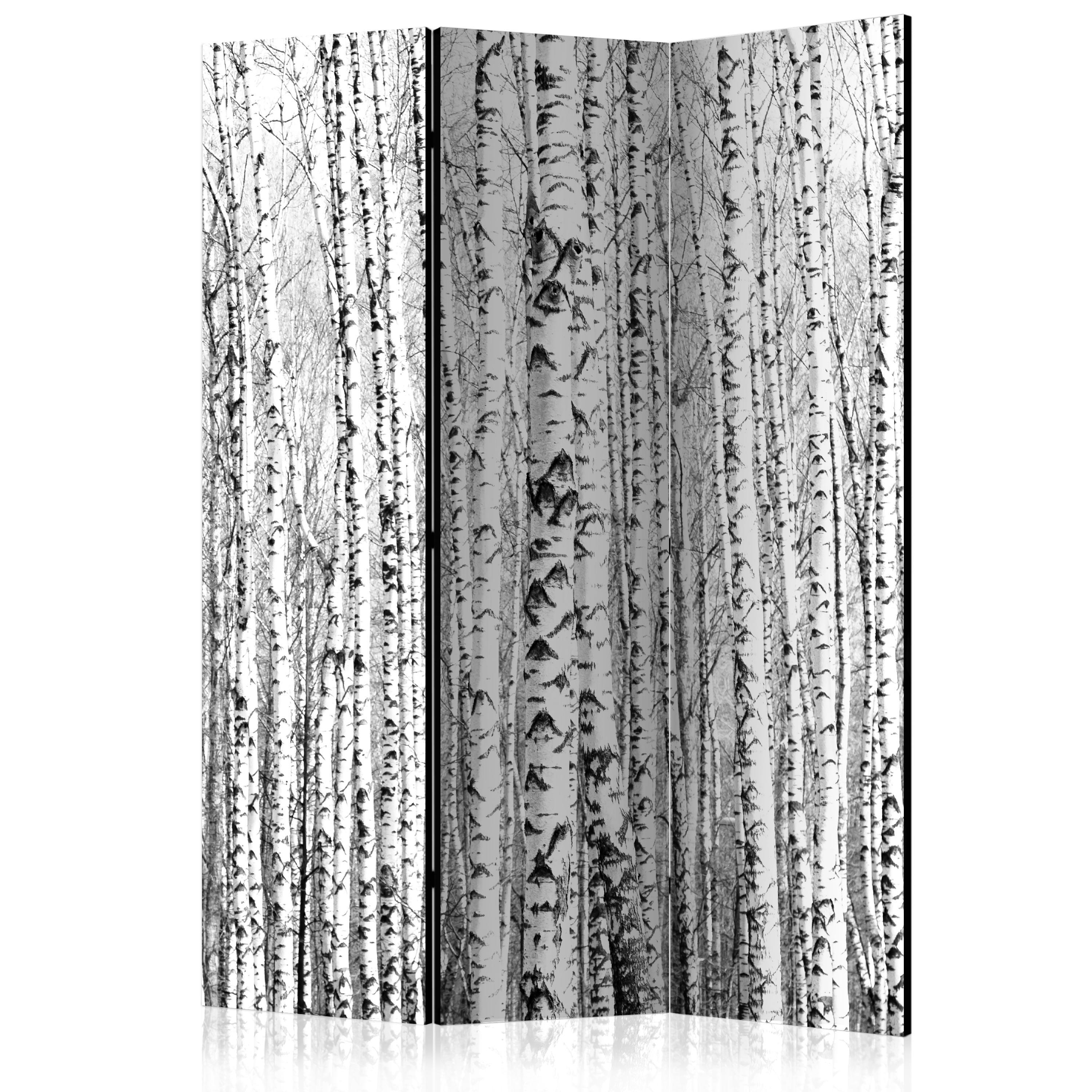 Skærmvæg – Birch forest – 135 x 172 cm – Dobbeltsidet