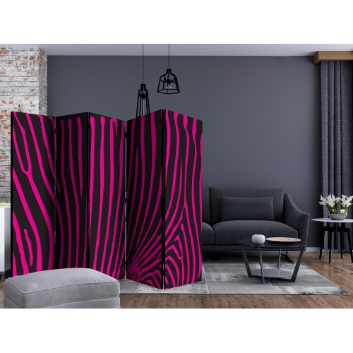 Skærmvæg - Zebra pattern (violet) II