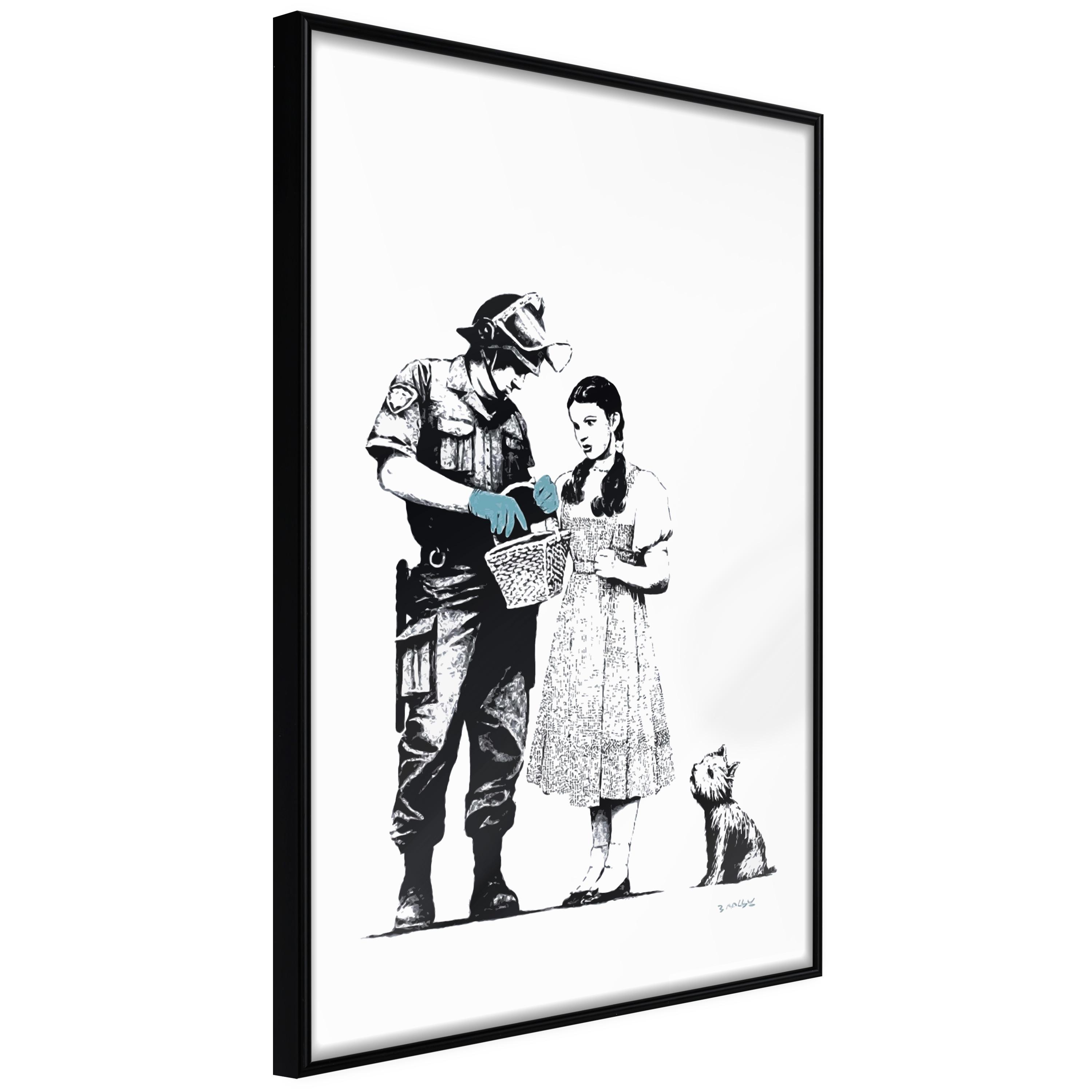 Plakat - Dorothy and Policeman - 40 x 60 cm - Sort ramme billede