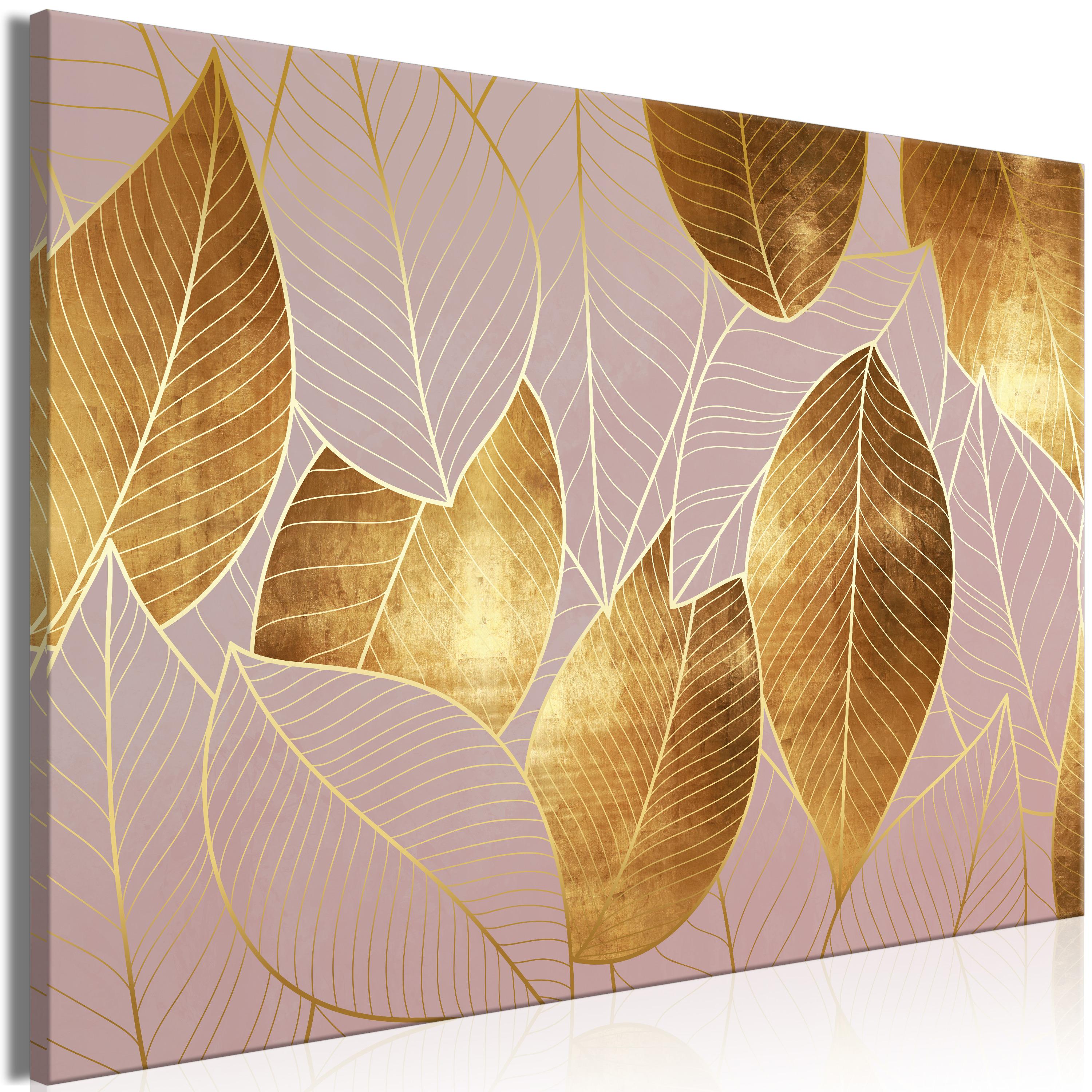 Billede - Precious Leaves (1 Part) Wide - 90 x 60 cm - Standard billede