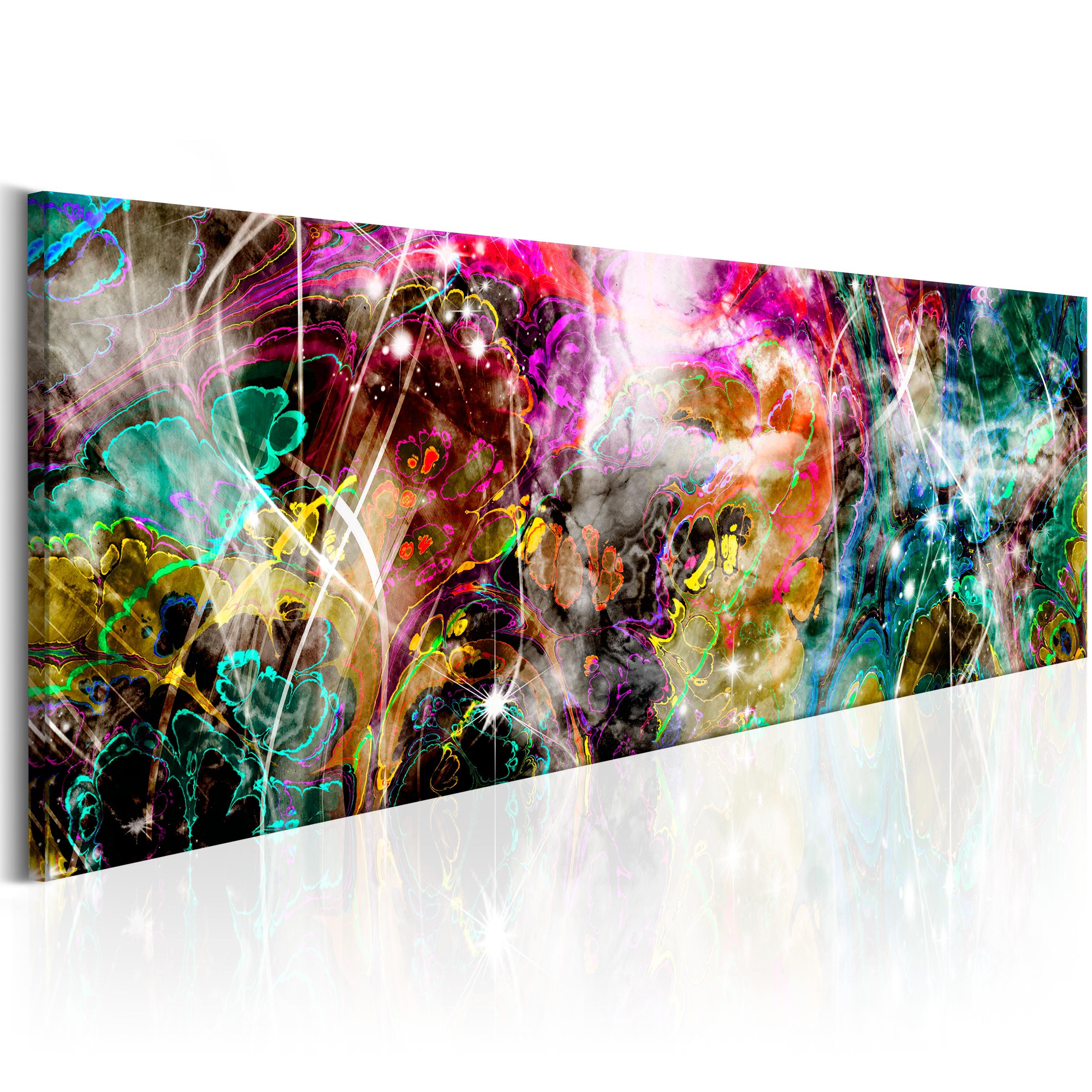 Billede - Magical Kaleidoscope - 135 x 45 cm - På italiensk lærred billede