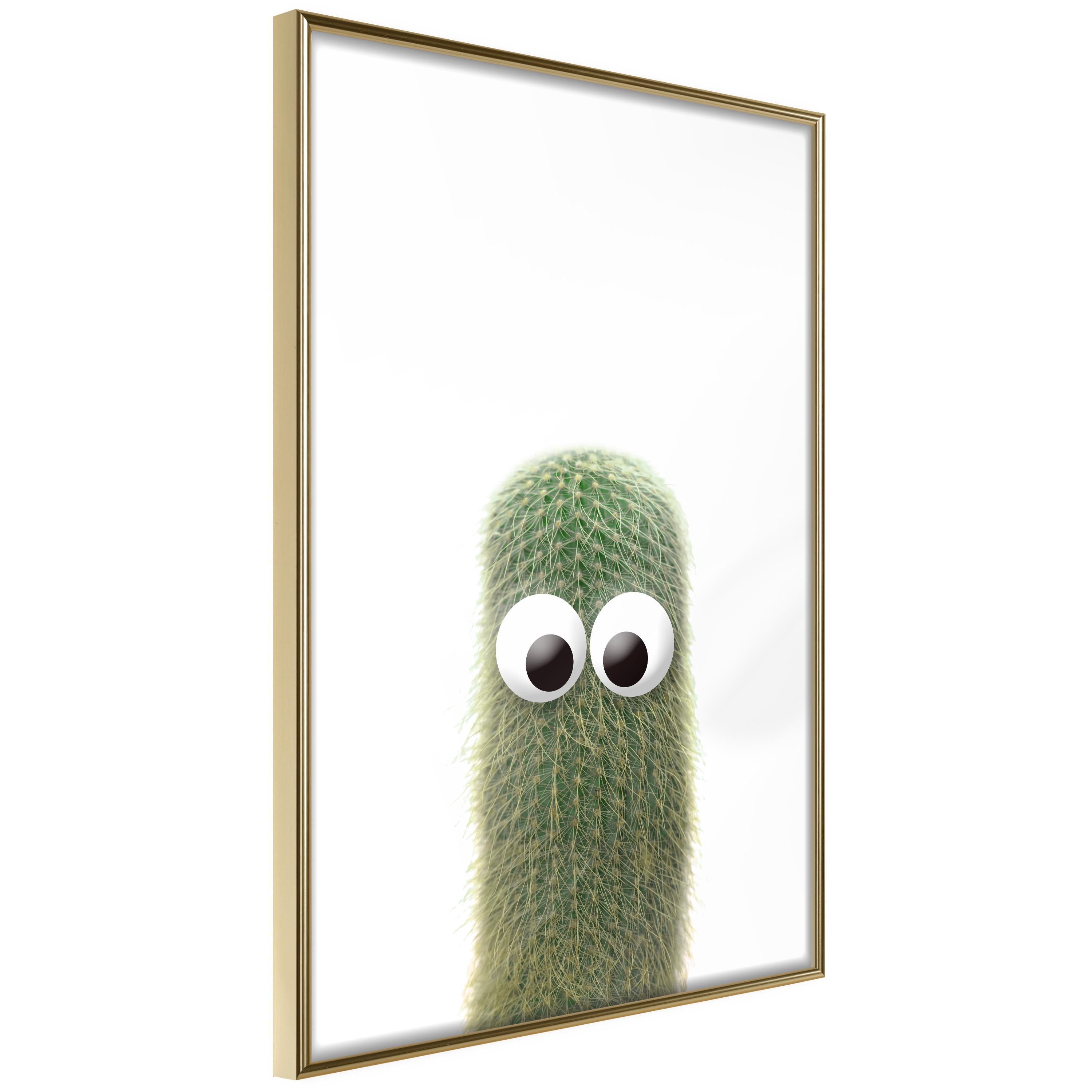 Plakat - Prickly Friend - 20 x 30 cm - Guldramme billede
