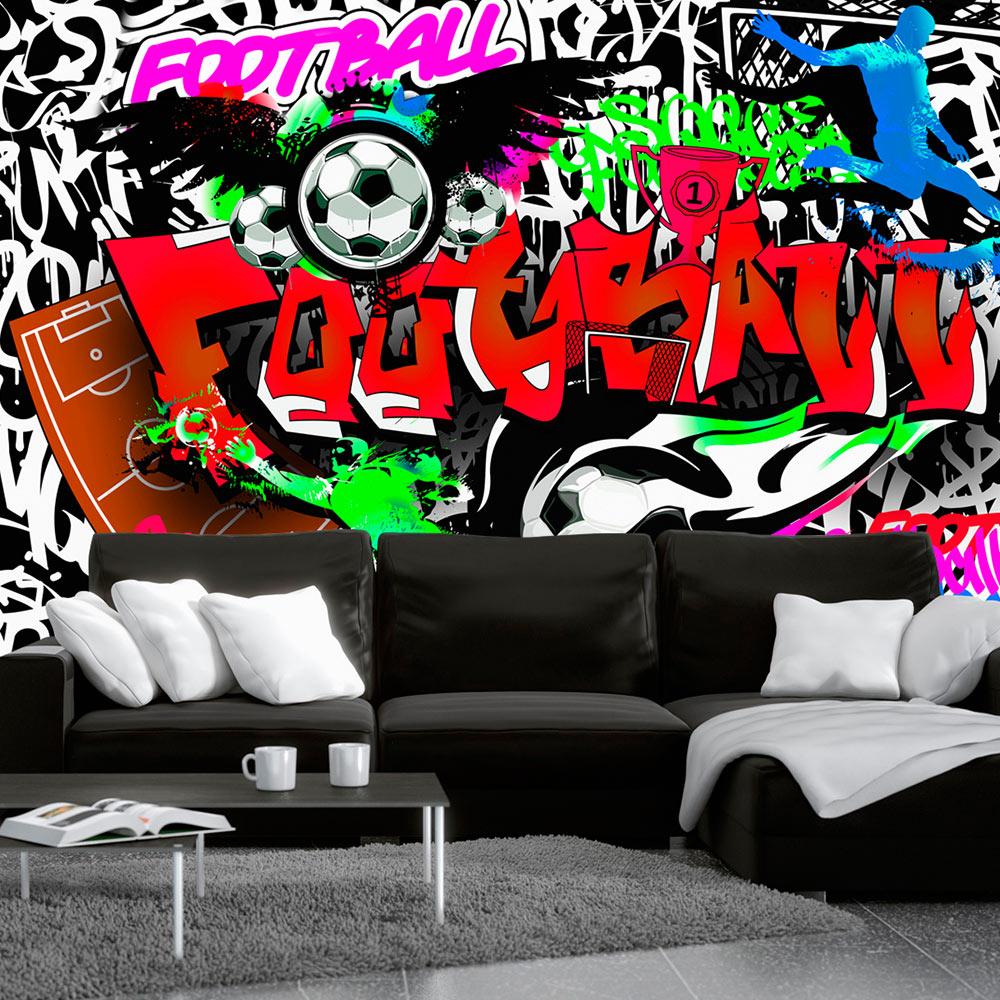 Fototapet - Football Passion - 200 x 140 cm - Standard billede
