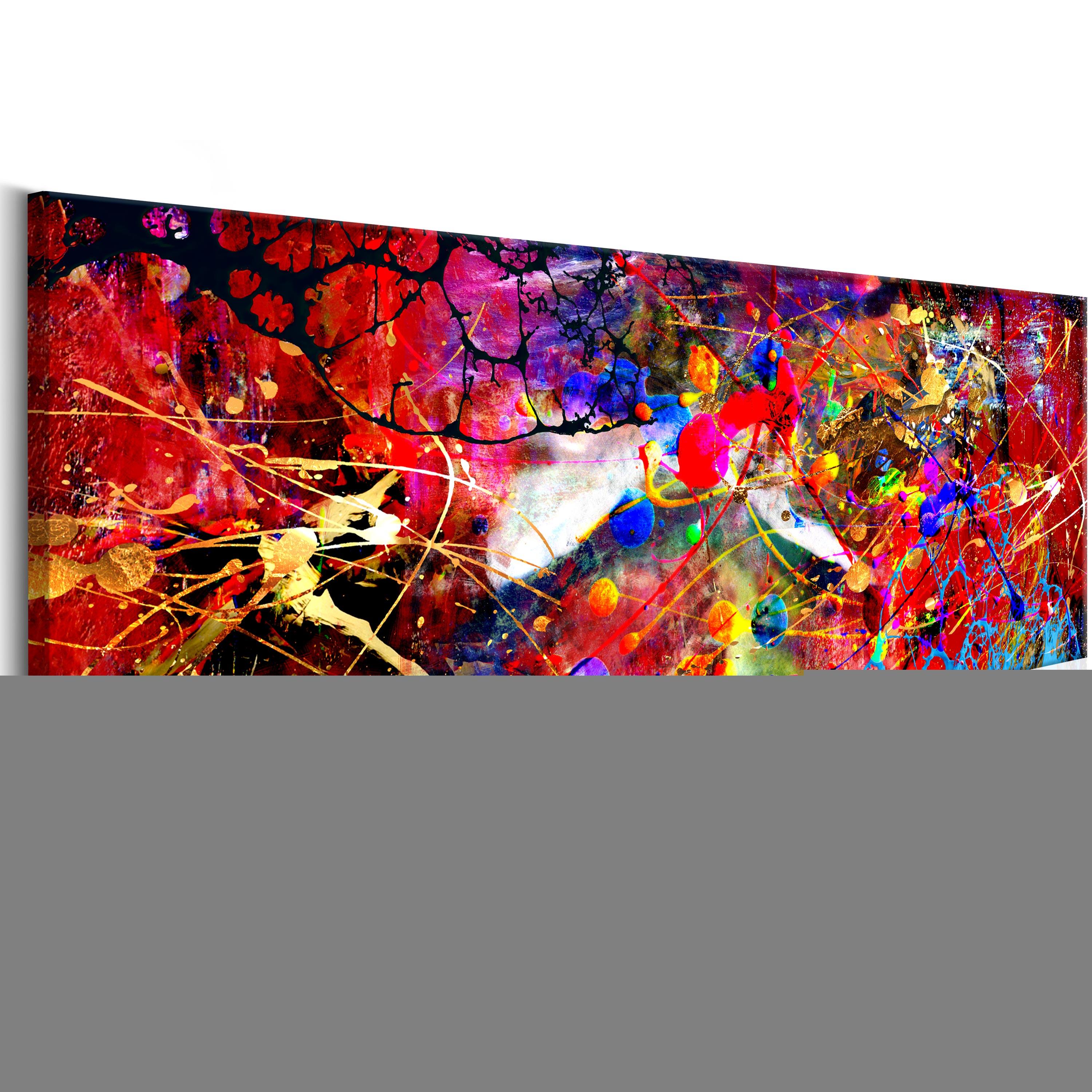 Billede - Red Forest - 120 x 40 cm - Premium Print billede