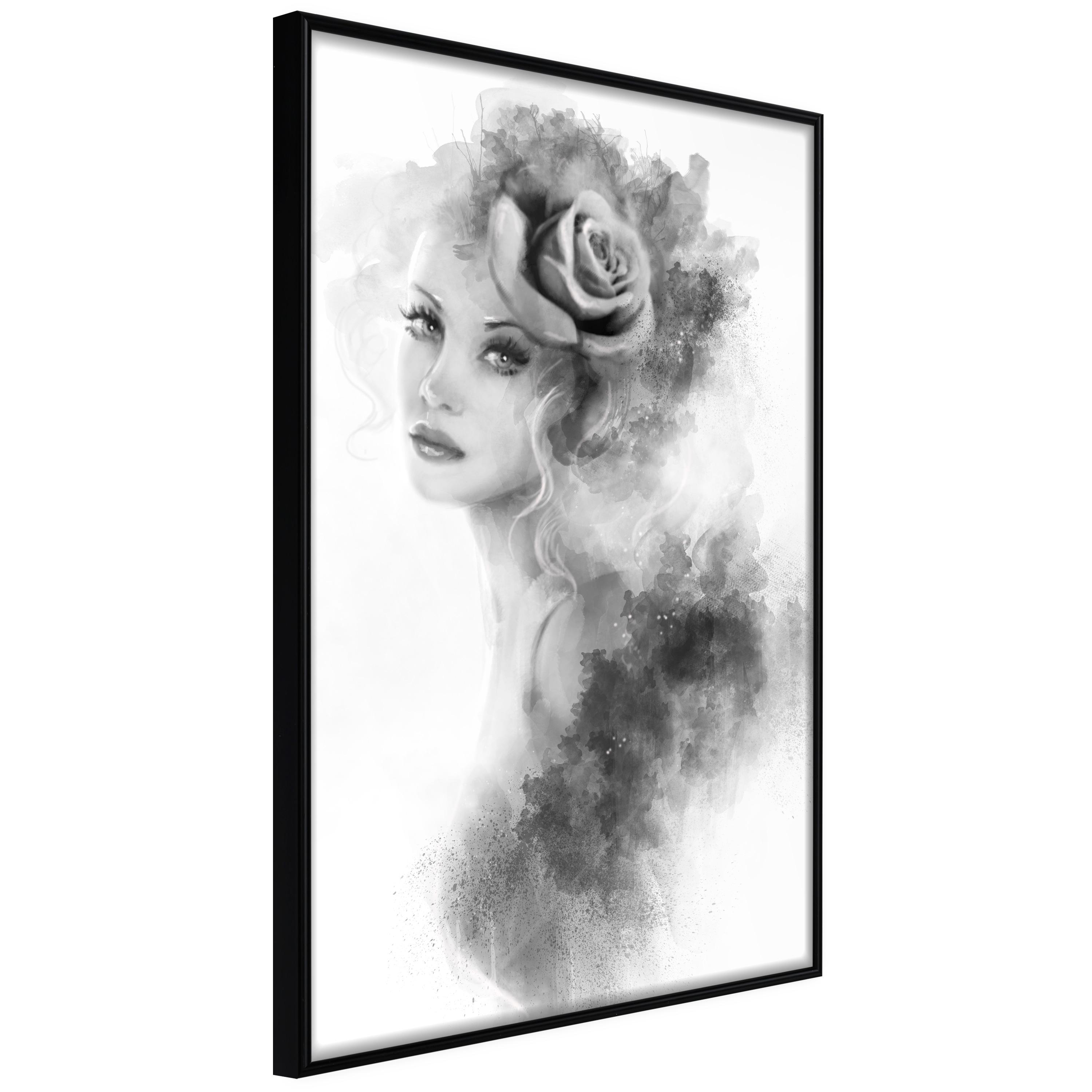Plakat - Watercolor Portrait - 40 x 60 cm - Sort ramme billede