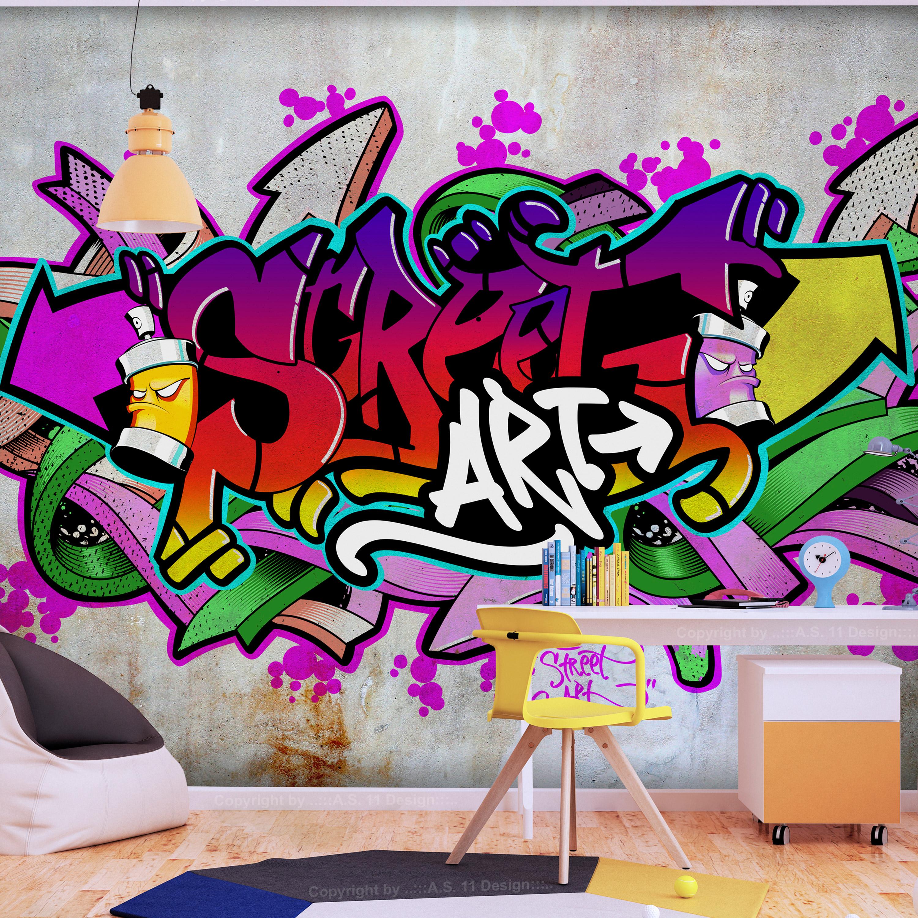 Fototapet - Street Classic (Colourful) - 350 x 245 cm - Standard billede