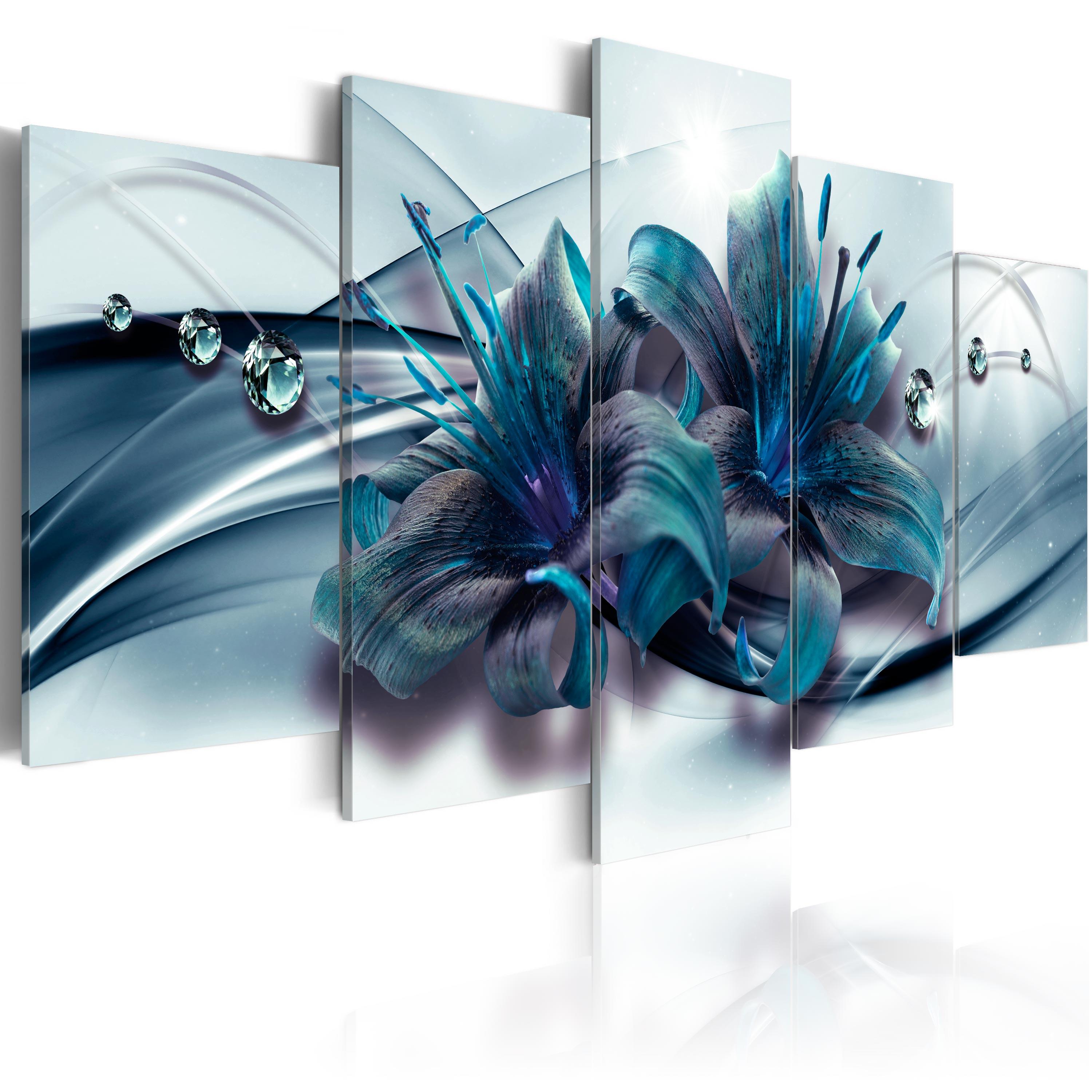 Billede - Blue Lily - 100 x 50 cm - Standard billede