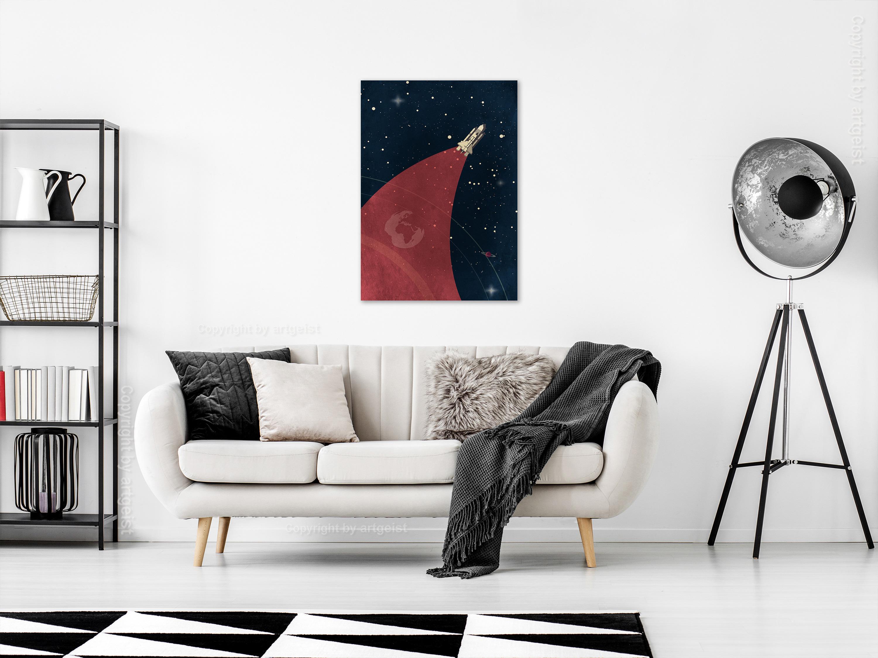 Billede - Space Trip (1 Part) Vertical - 40 x 60 cm - Premium Print billede