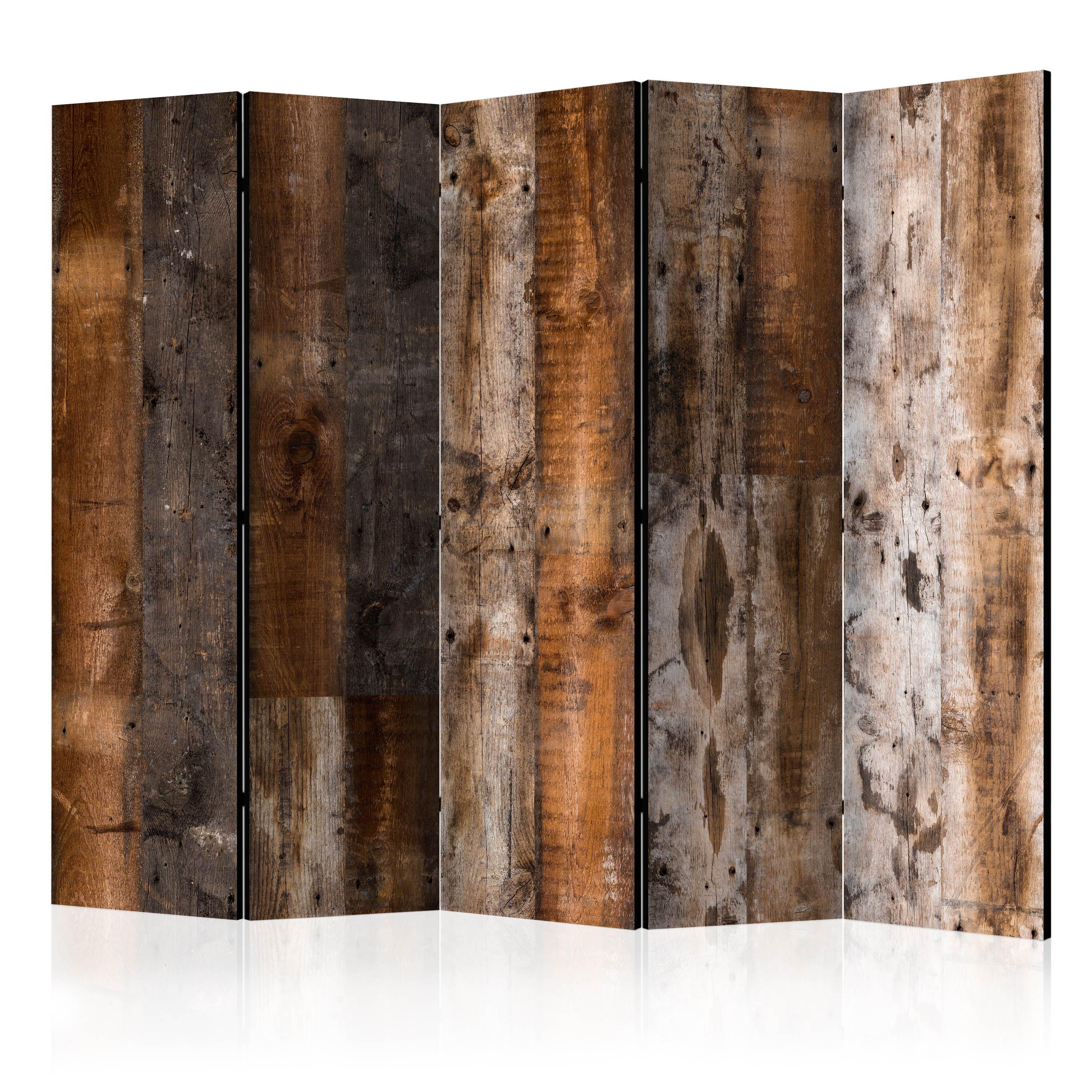 Skærmvæg Antique Wood 225 172 Dobbeltsidet
