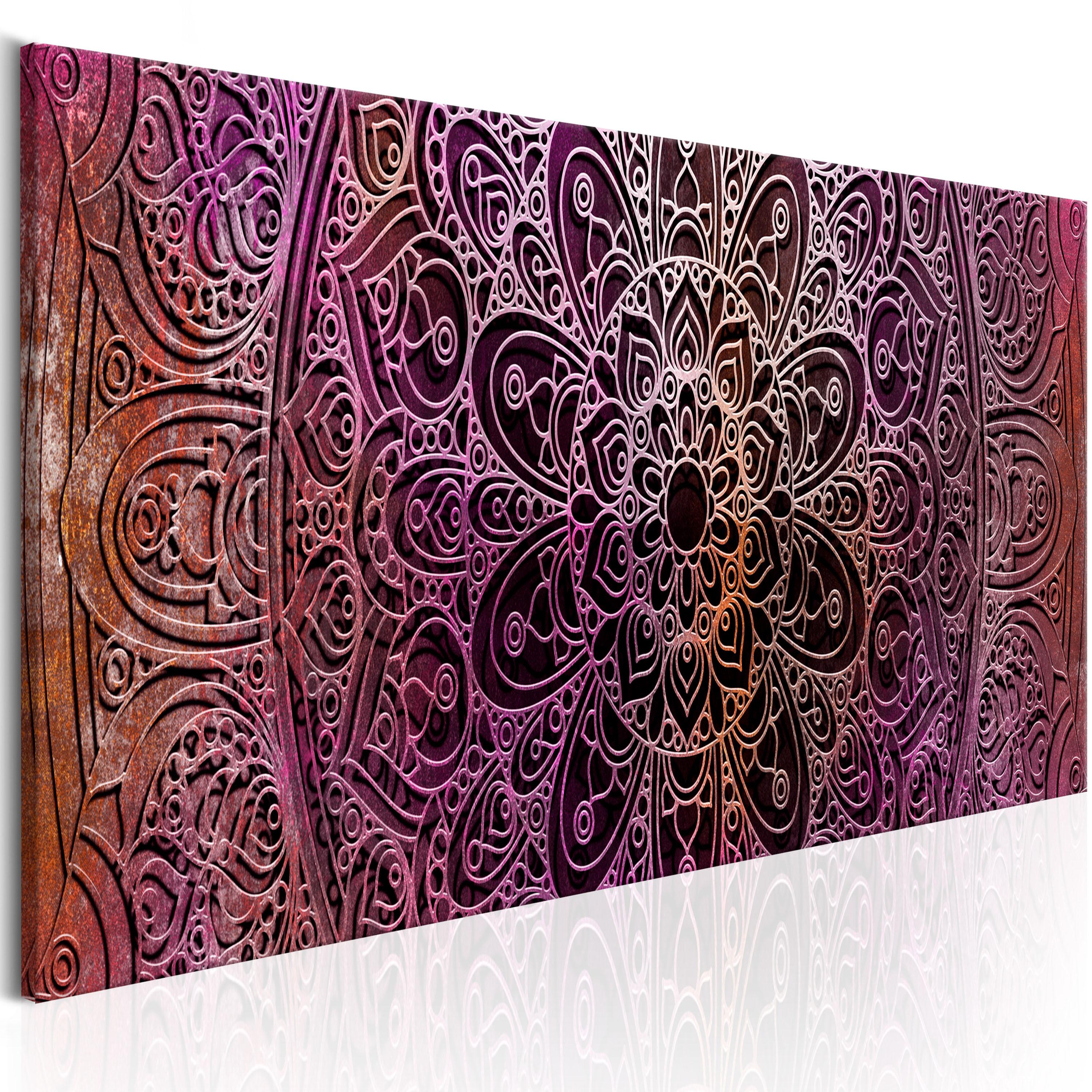 Billede - Mandala: Amethyst Energy - 135 x 45 cm - Premium Print billede
