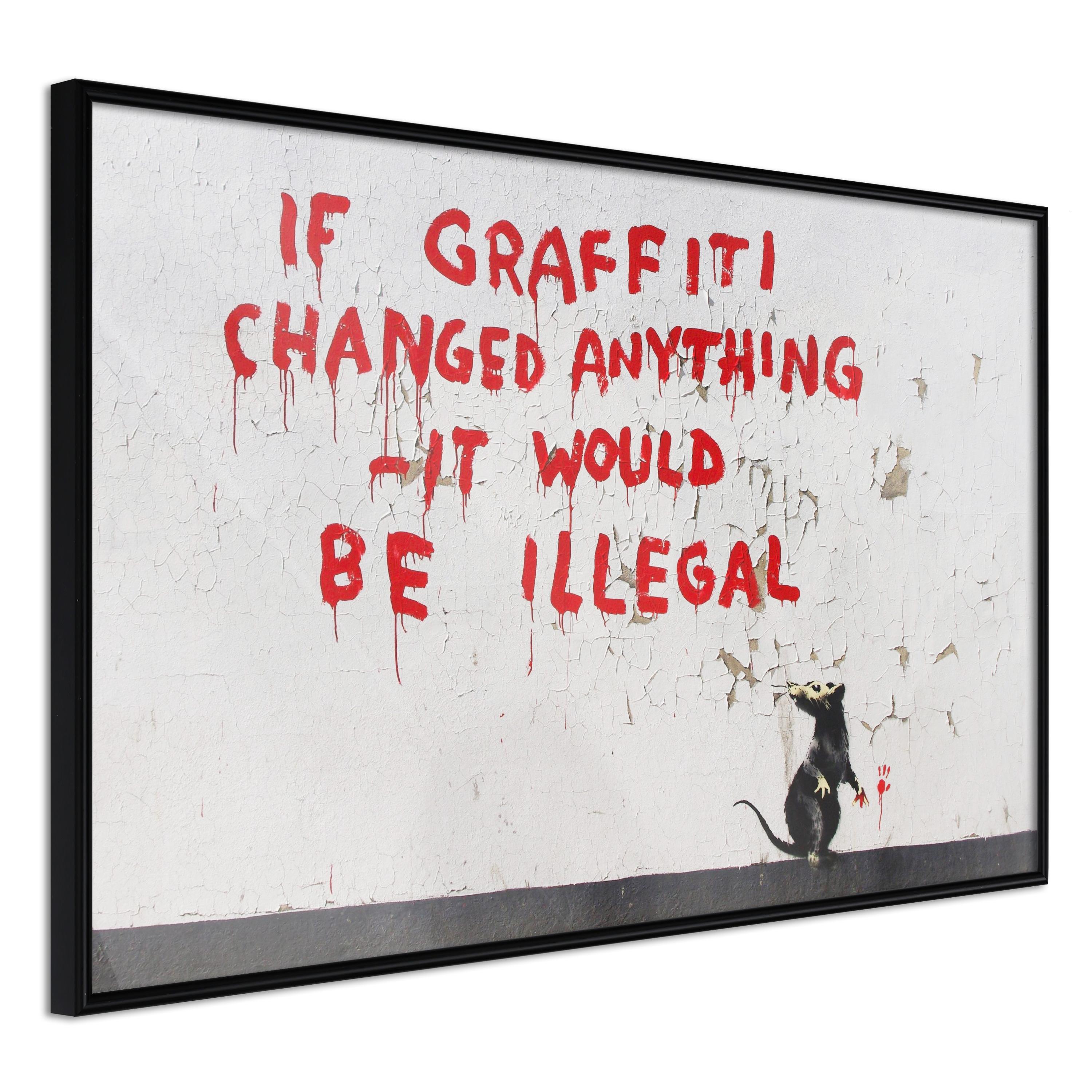 Plakat - Quotes Graffiti - 90 x 60 cm - Sort ramme billede