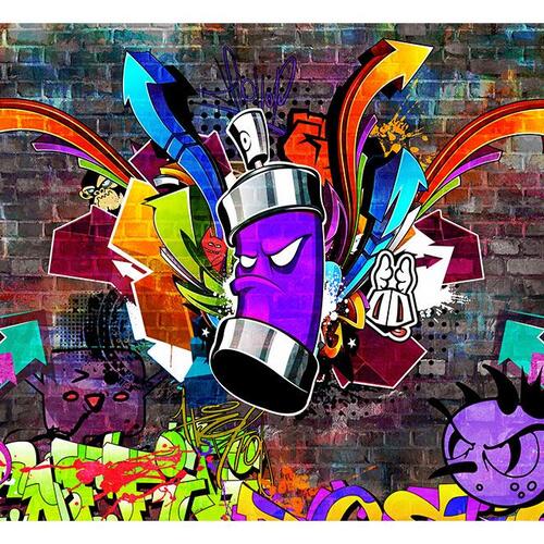 Fototapet - Graffiti: Colourful attack