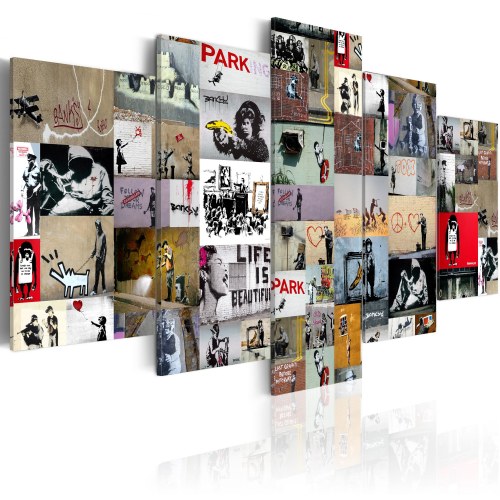 Lærredsbillede Art of Collage: Banksy IV