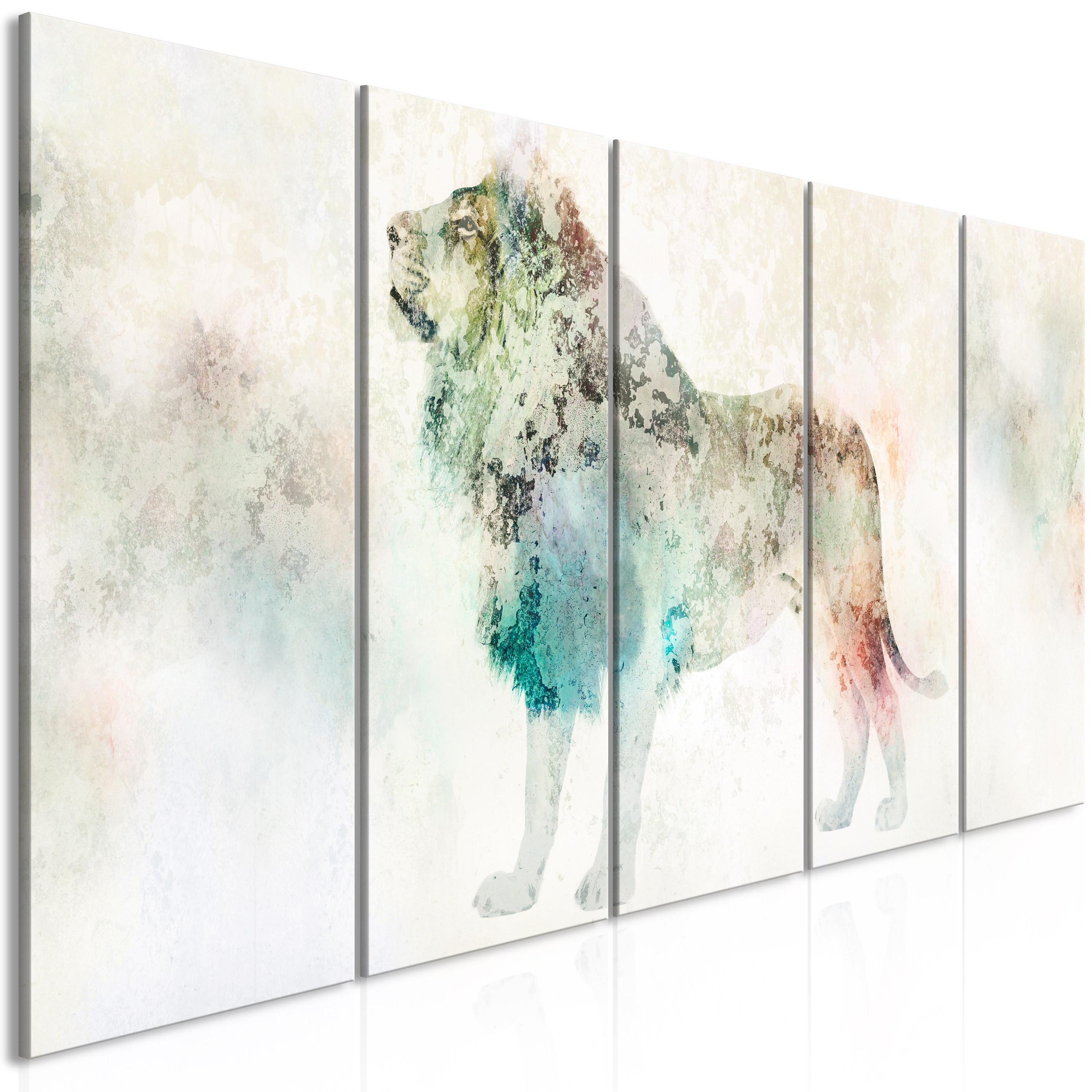 Billede Colourful King 5 Dele Narrow 100 X 40 Cm På Italiensk Lærred