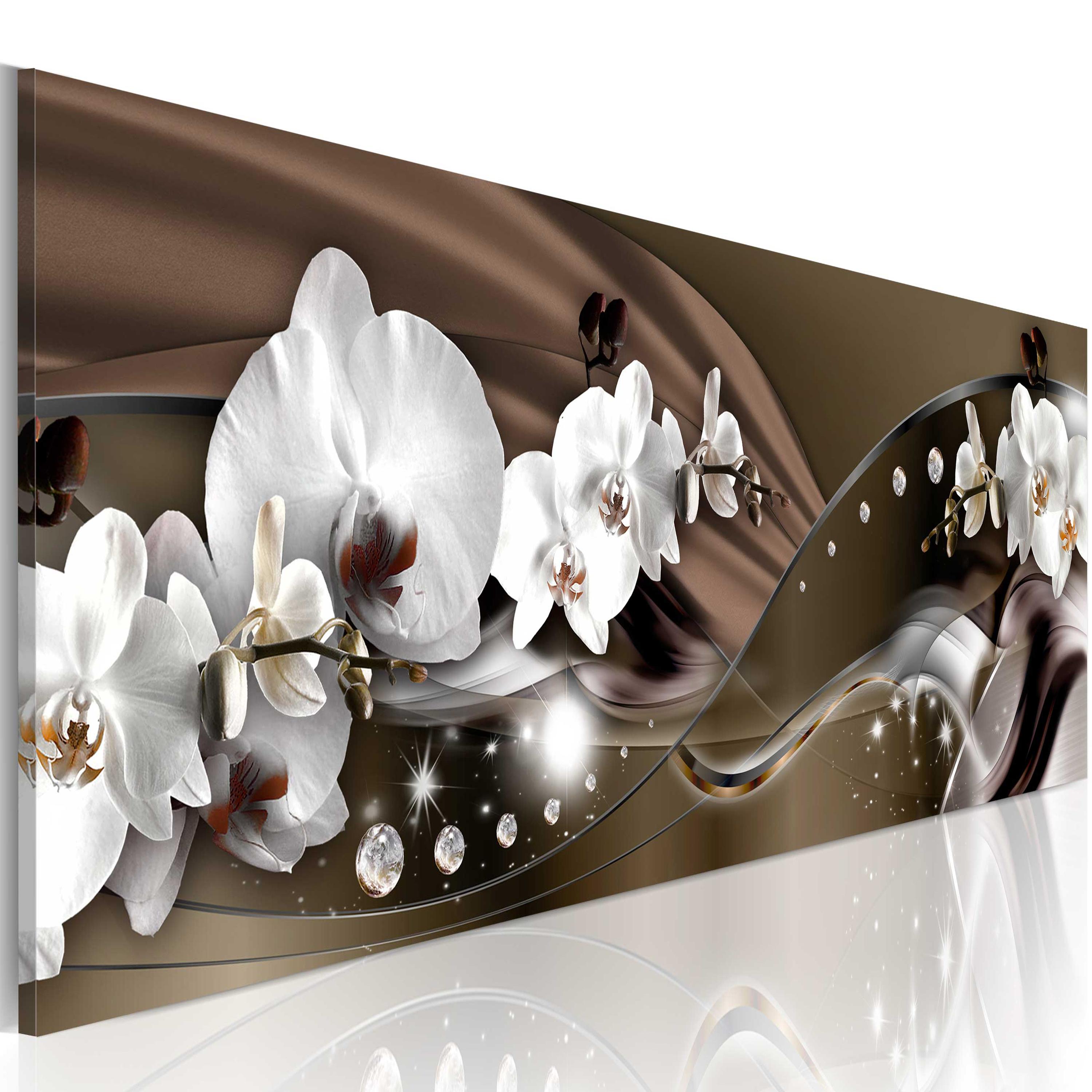 Billede - Chocolate Dance of Orchid - 120 x 40 cm - Standard billede