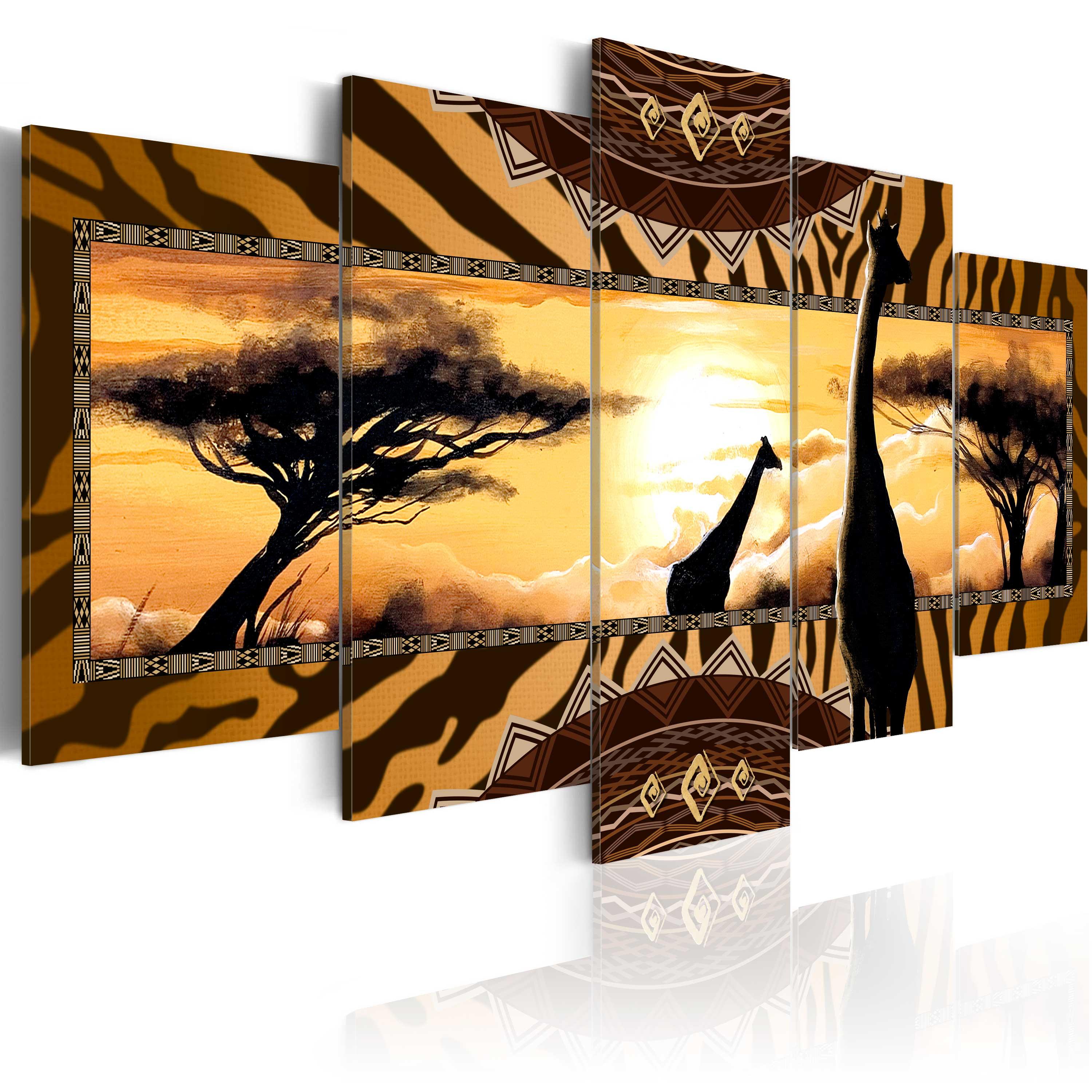 Billede - African giraffes - 200 x 100 cm - Premium Print billede