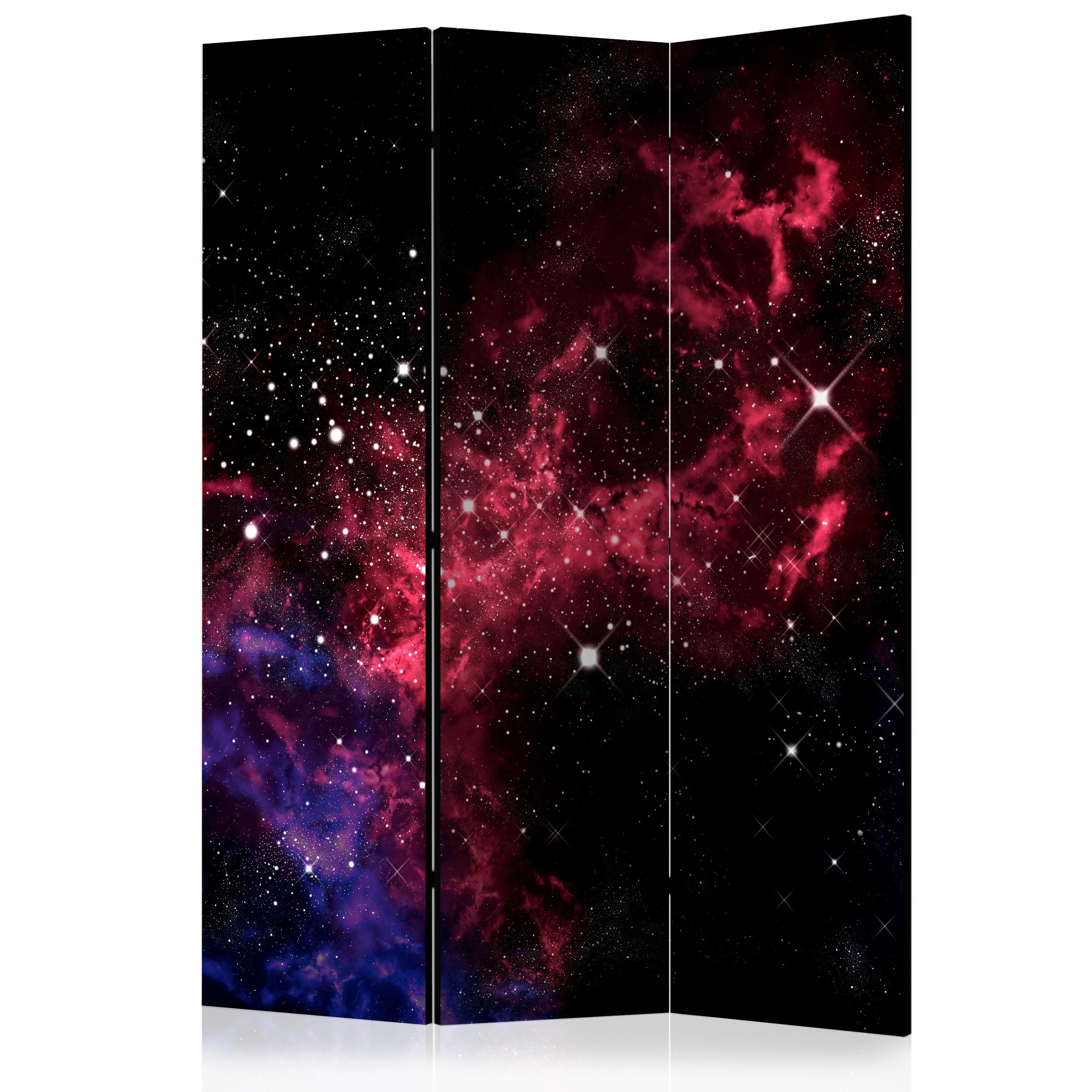 Skærmvæg - space - stars - 135 x 172 cm - Dobbeltsidet billede