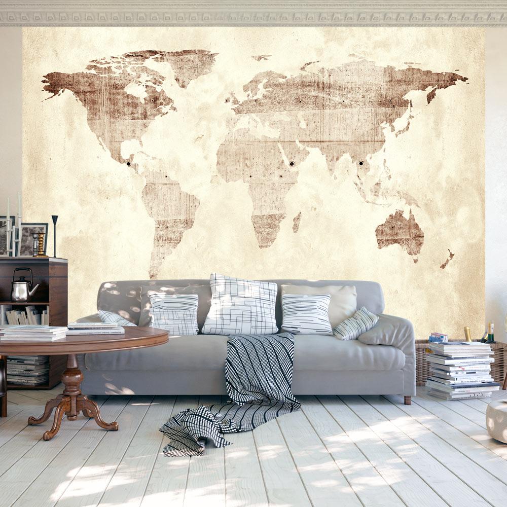 Fototapet - Precious map - 100 x 70 cm - Premium billede