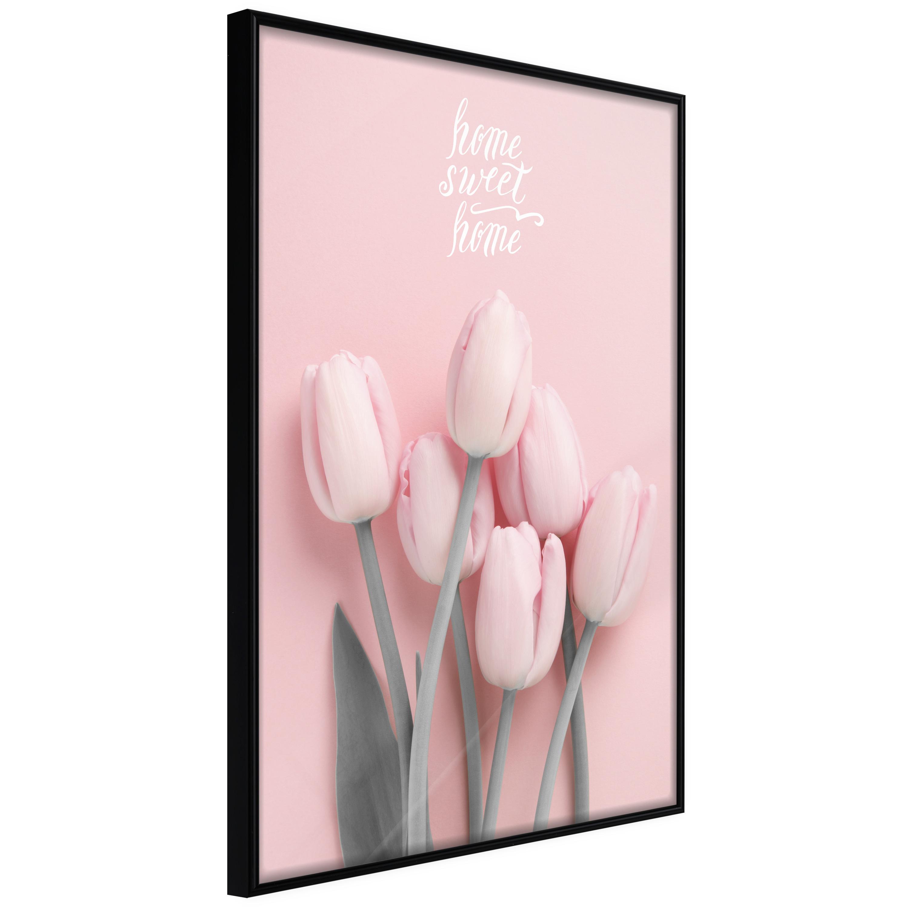 Plakat - Six Tulips - 20 x 30 cm - Sort ramme billede