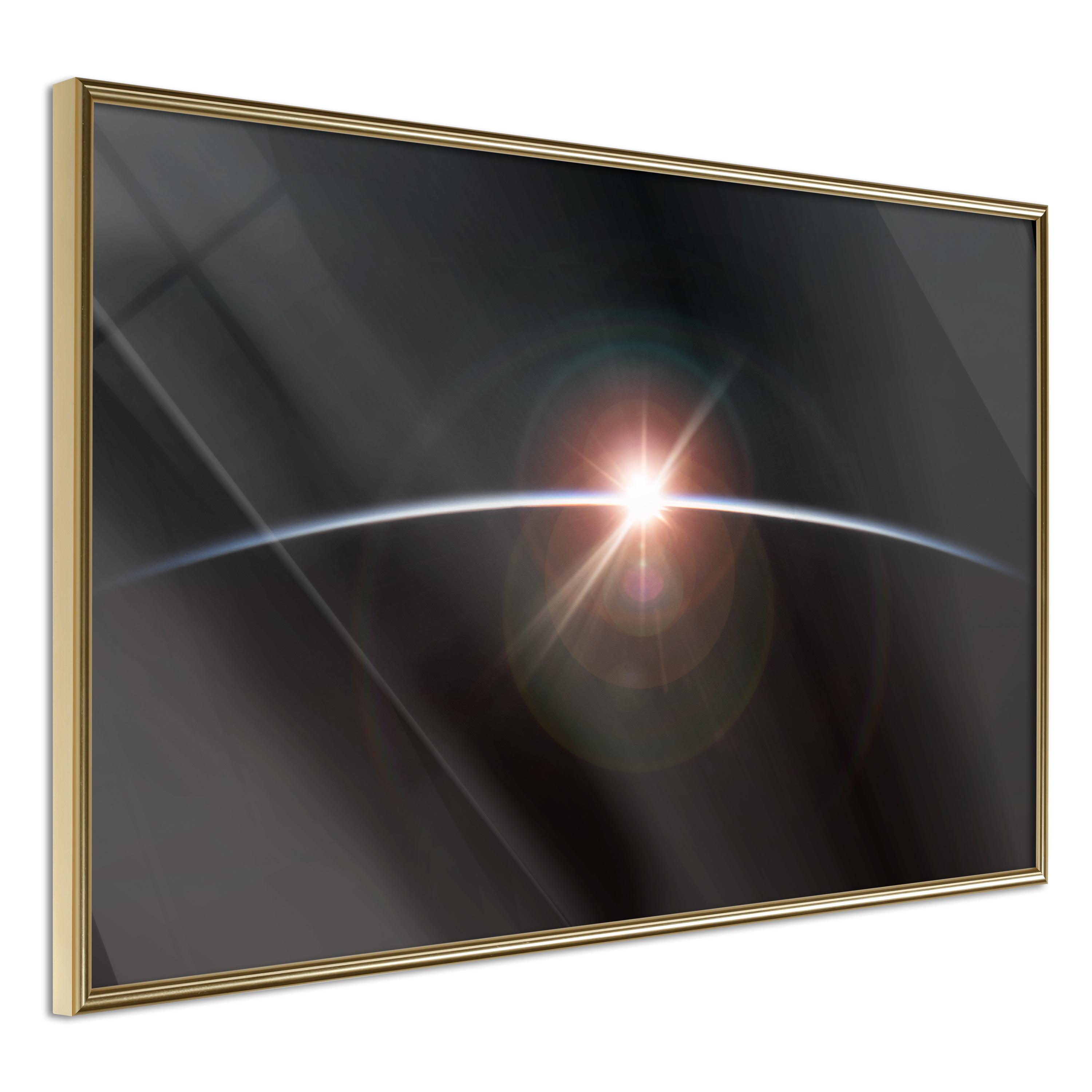 Plakat - Horizon - 30 x 20 cm - Guldramme billede