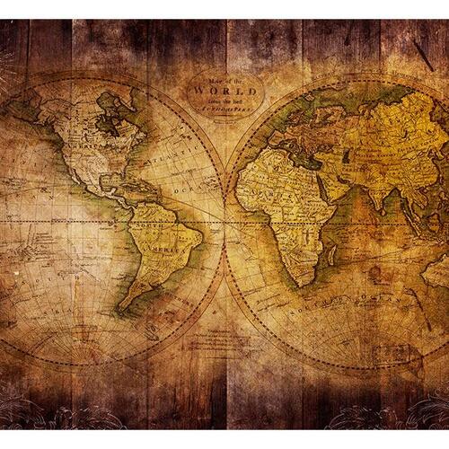 Fototapet - World on old map