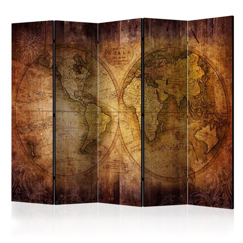 Skærmvæg - World on old map II