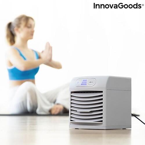 Bærbart mini fordampende klimaanlæg med LED Freezyq+ InnovaGoods