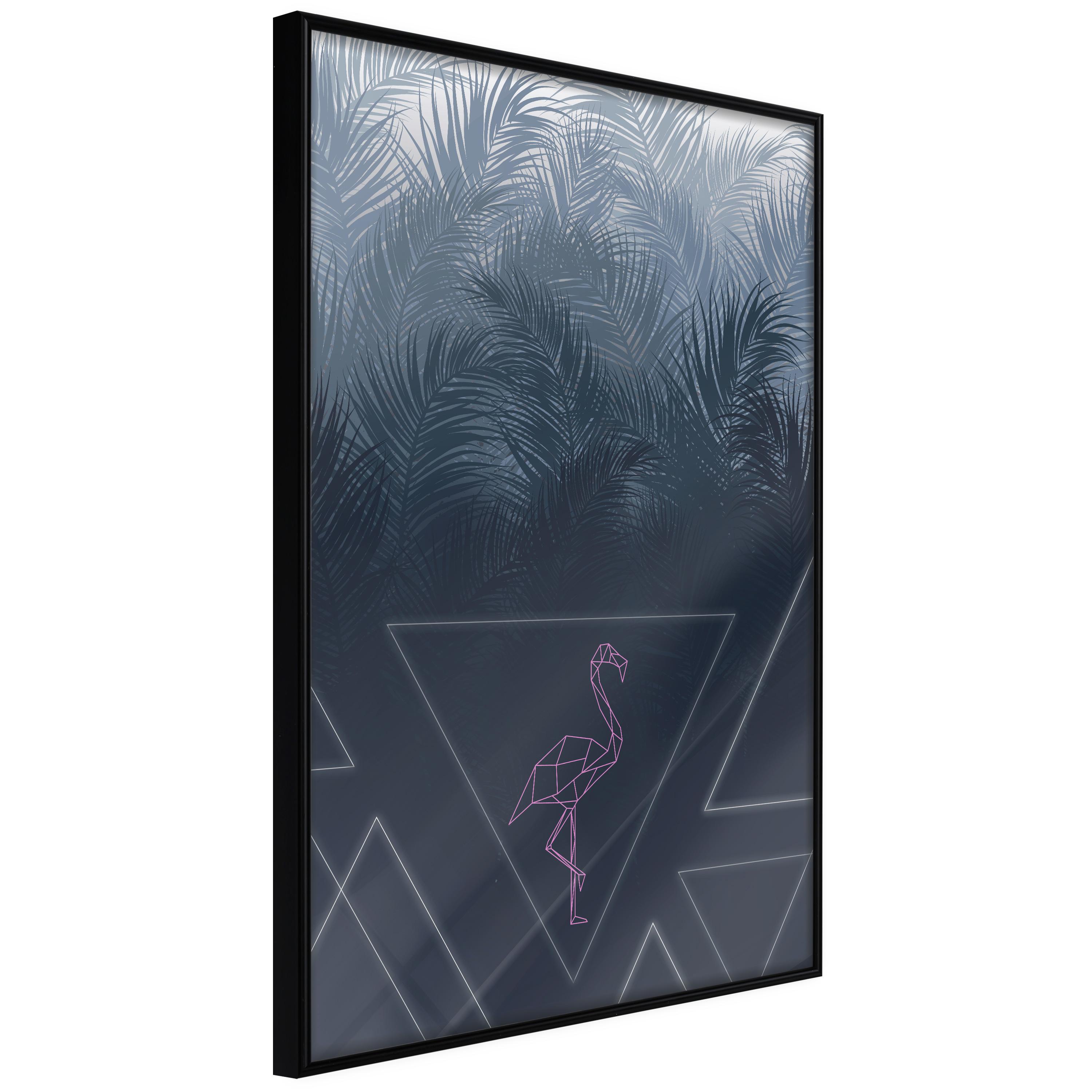 Plakat - Geometric Bird - 20 x 30 cm - Sort ramme billede