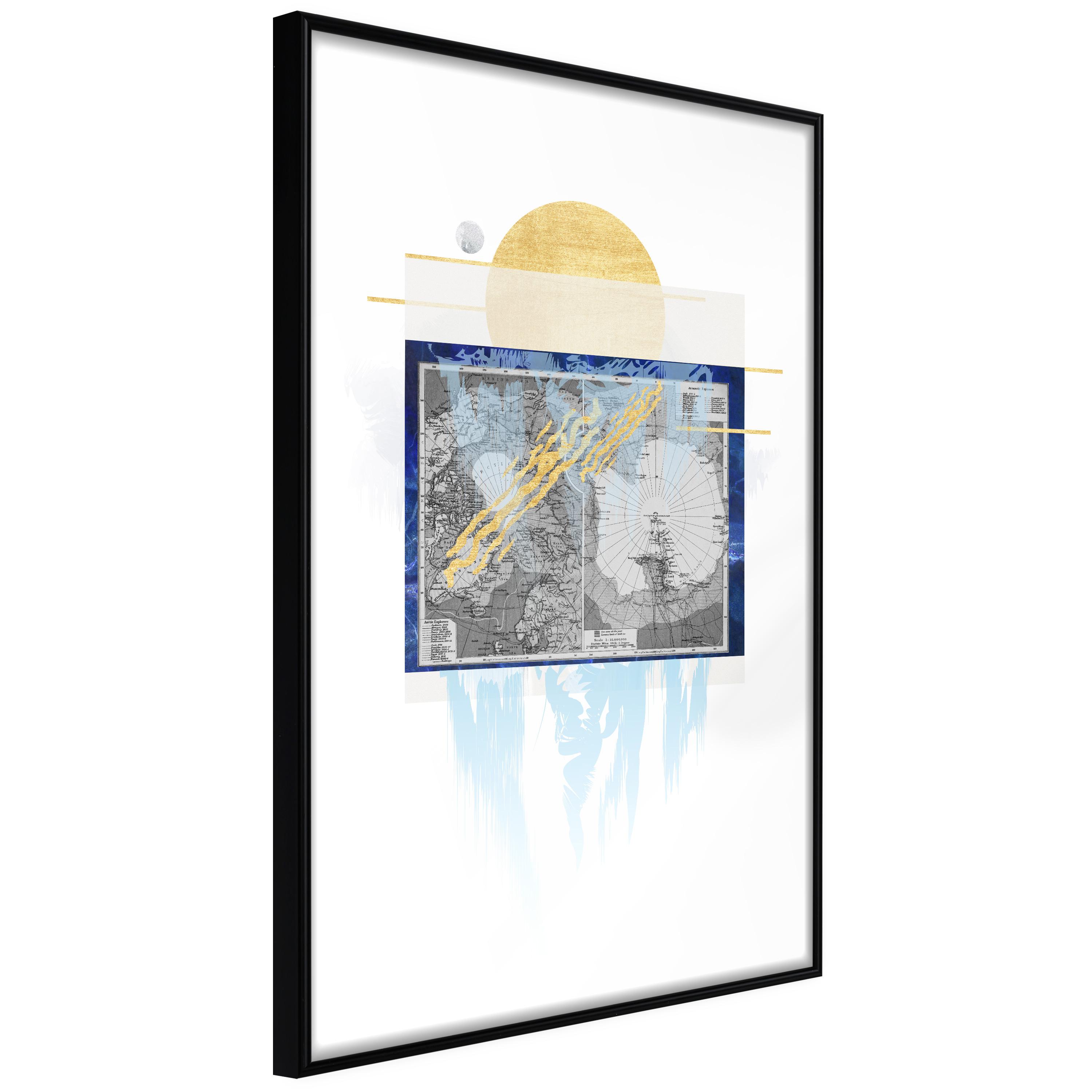 Plakat - Antarctica - 20 x 30 cm - Sort ramme billede