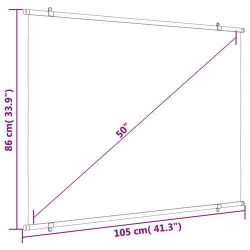 Projektorlærred 50" 4:3