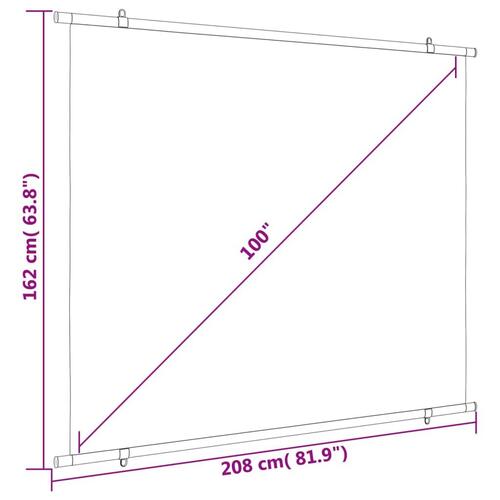 Projektorlærred 100" 4:3