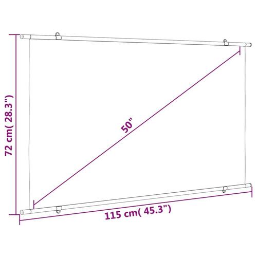 Projektorlærred 50" 16:9