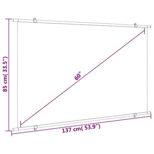 Projektorlærred 60" 16:9