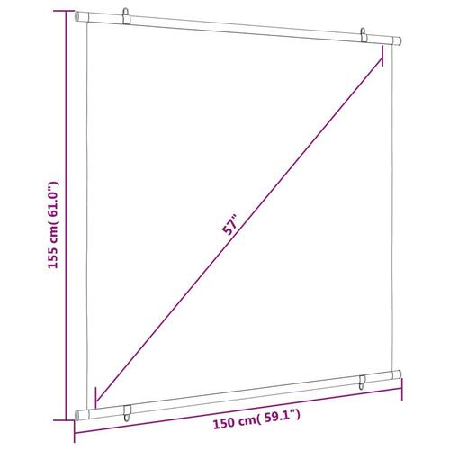 Projektorlærred 57" 1:1