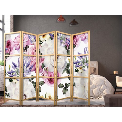 Japansk skærmvæg Blomstereng II 225 x 172 cm