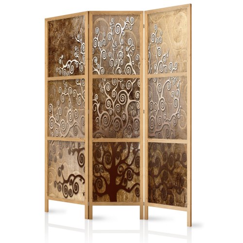 Japansk skærmvæg Golden Flourishes I 135 x 172 cm
