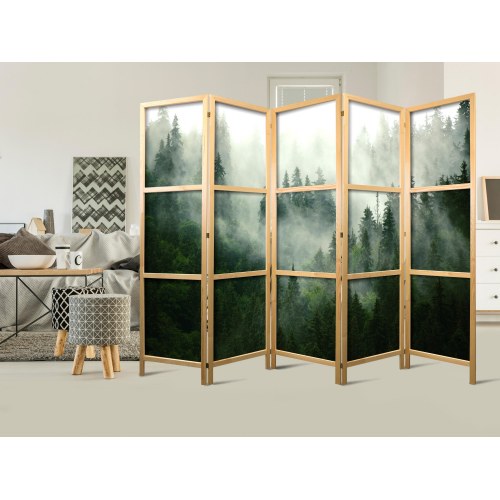 Japansk skærmvæg - Mountain Forest II 225 x 161 cm