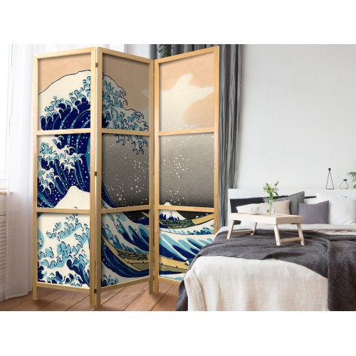 Japansk skærmvæg - Great Wave in Kanagawa I 135 x 161 cm
