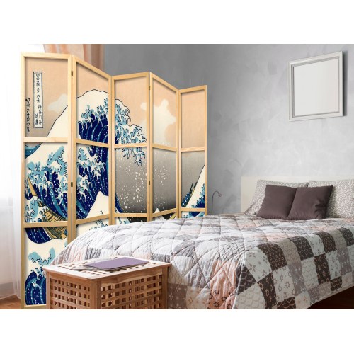 Japansk skærmvæg - Great Wave in Kanagawa II 225 x 161 cm