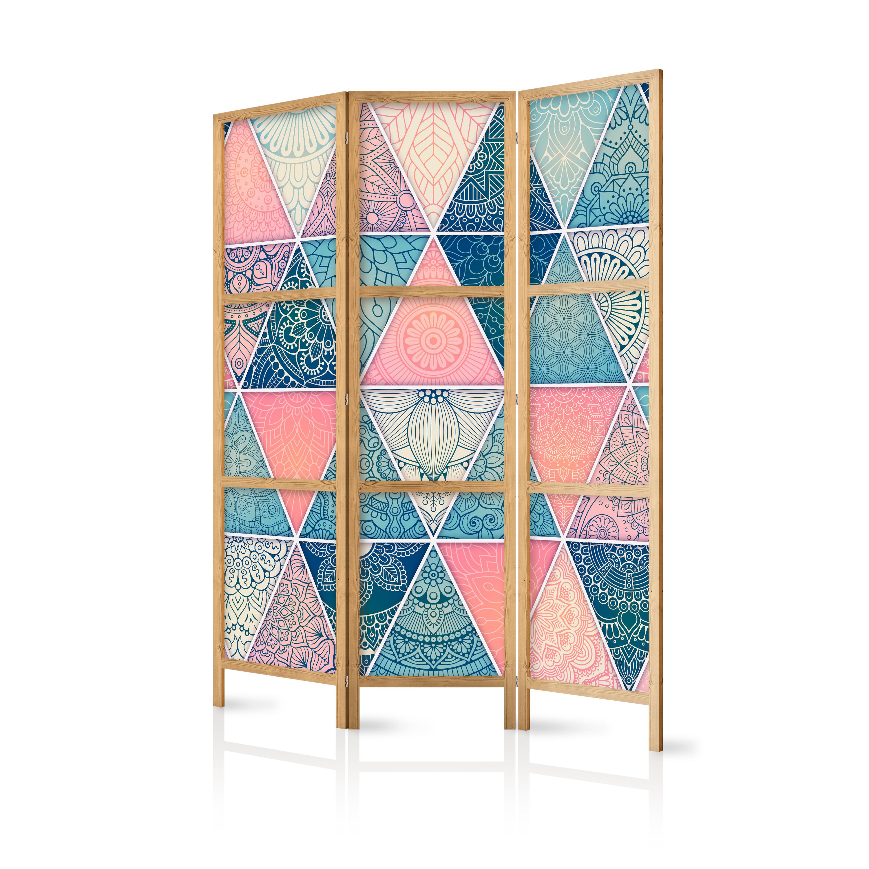 Japansk skærmvæg - Oriental Patchwork I 135 x 161 cm billede