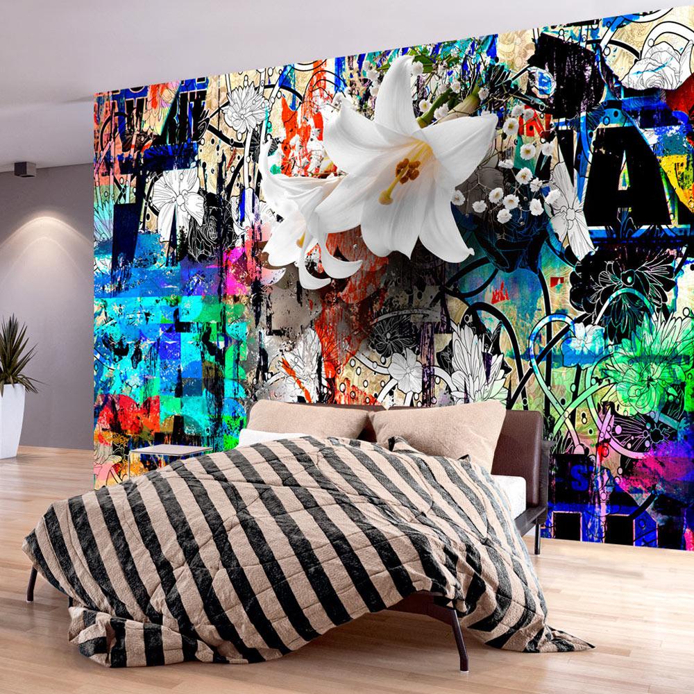 Fototapet - Urban Lily - 200 x 140 cm - Standard billede
