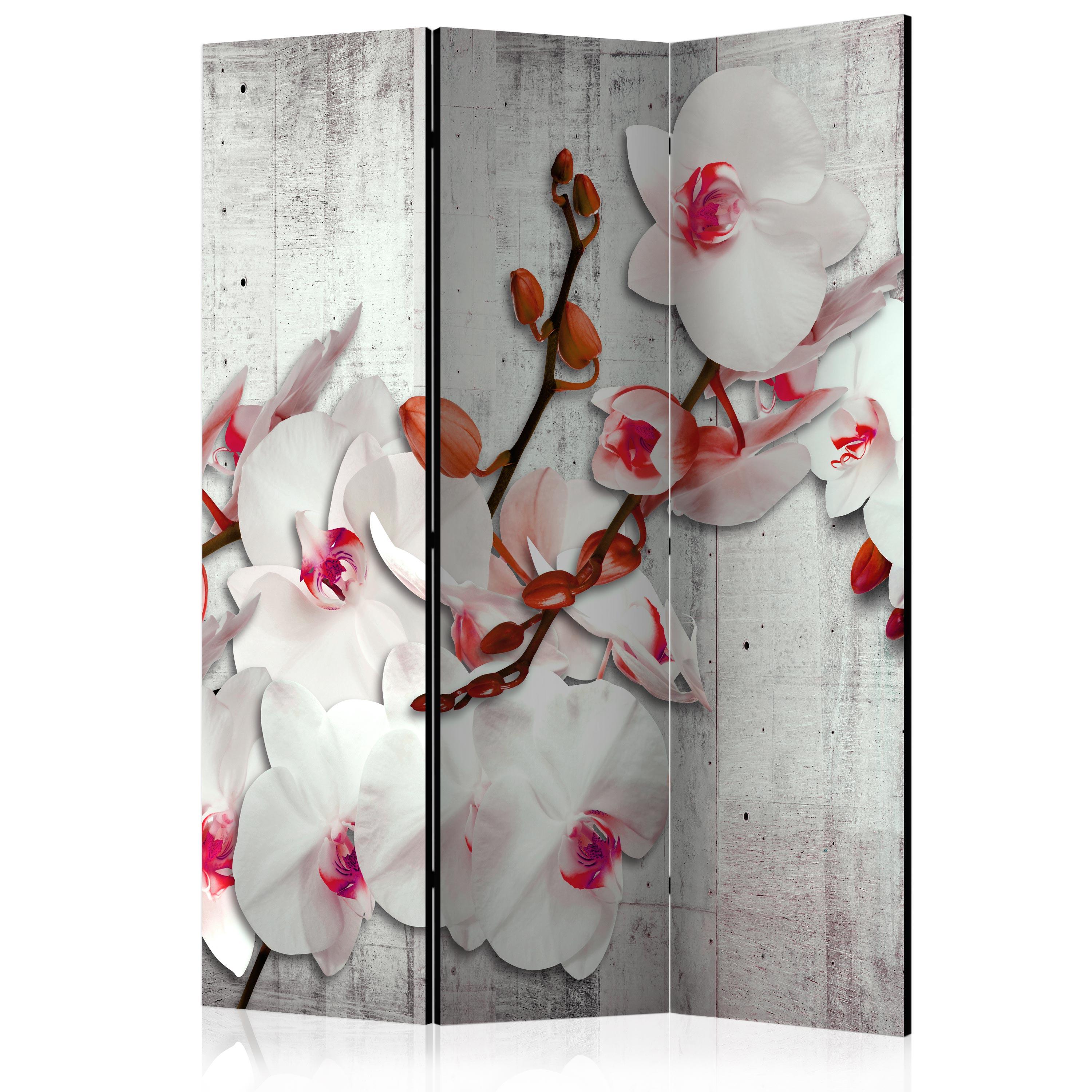 Skærmvæg – Concrete Orchid – 135 x 172 cm – Dobbeltsidet