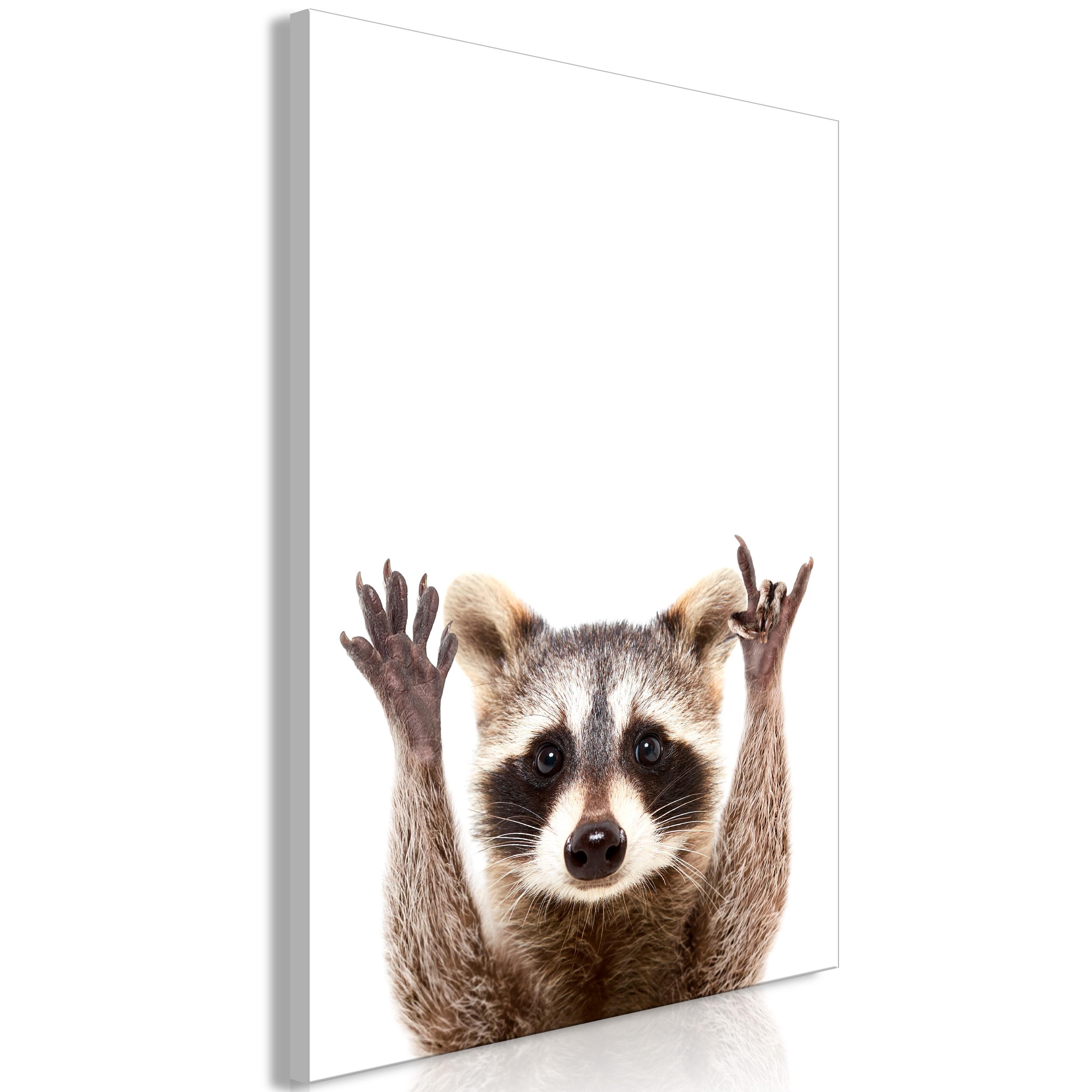 Billede - Raccoon (1 Part) Vertical - 40 x 60 cm - Standard billede