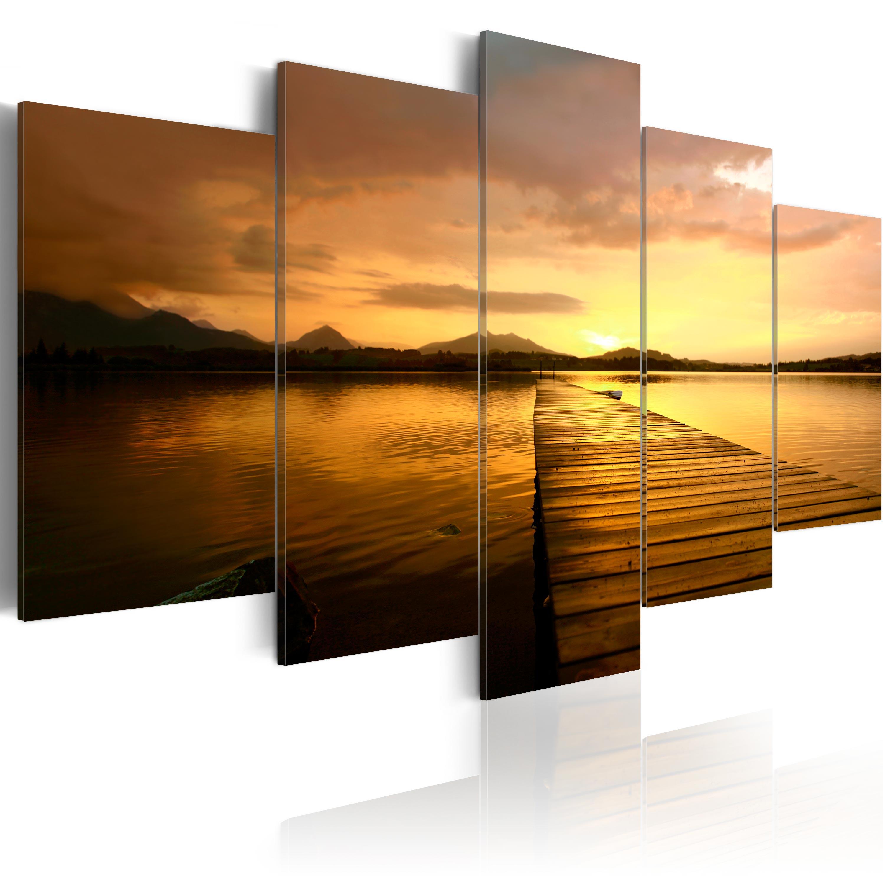 Billede - Sunset Island - 200 x 100 cm - Standard billede